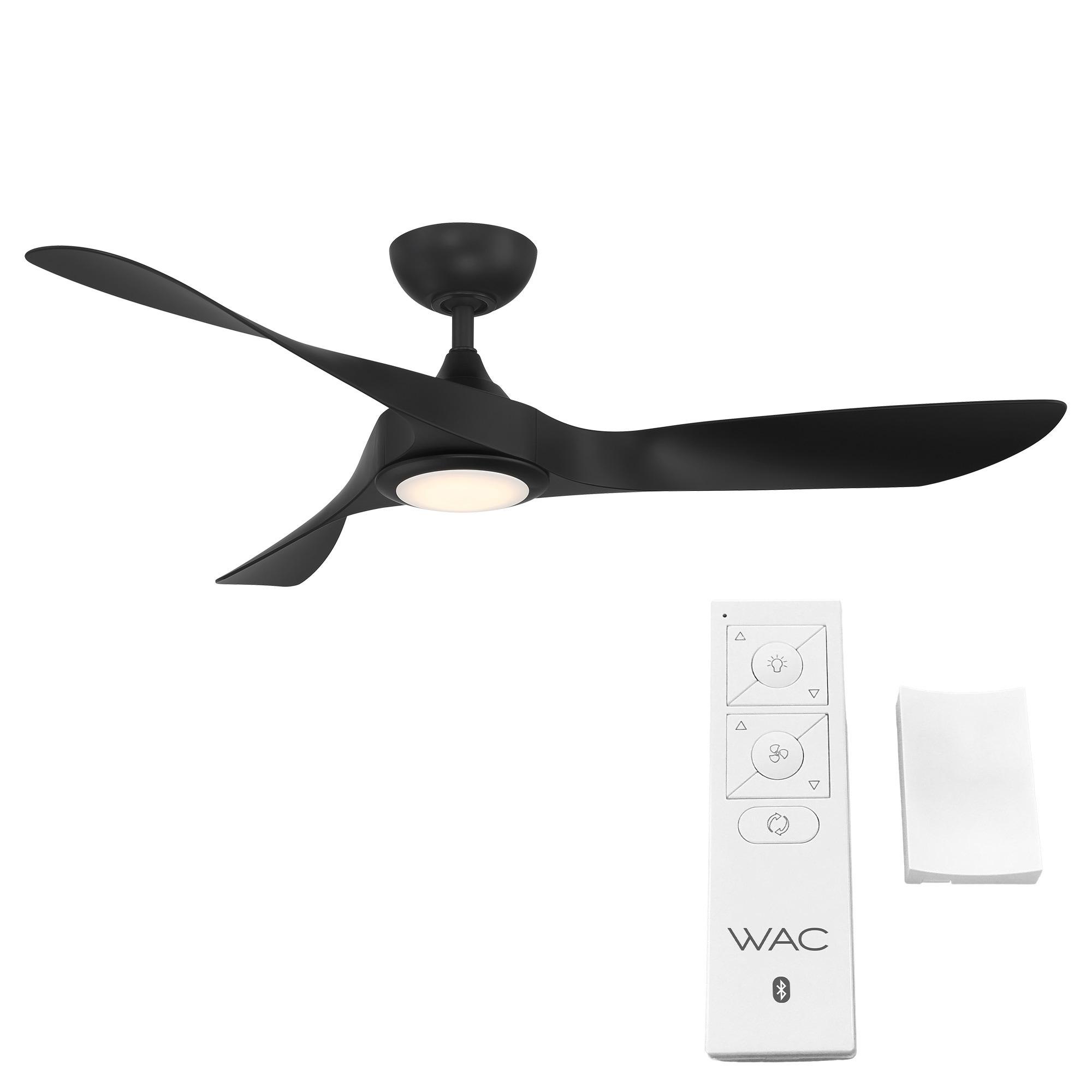 54" Swirl 3 - Blade Outdoor LED Smart Propeller Ceiling Fan with Remote Control and Light Kit Included
