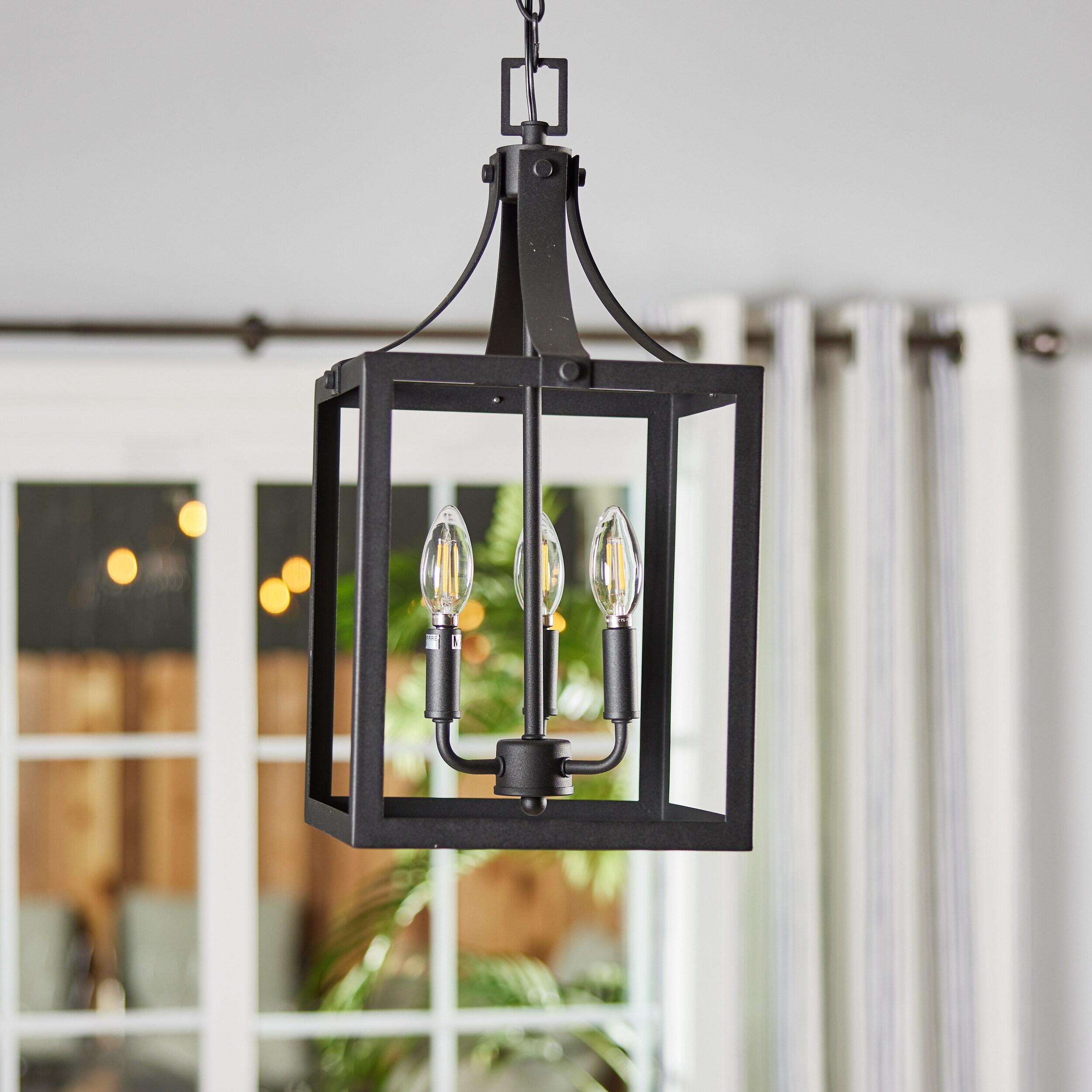 Labette 3-Light Black Bronze Accented Lantern Pendant