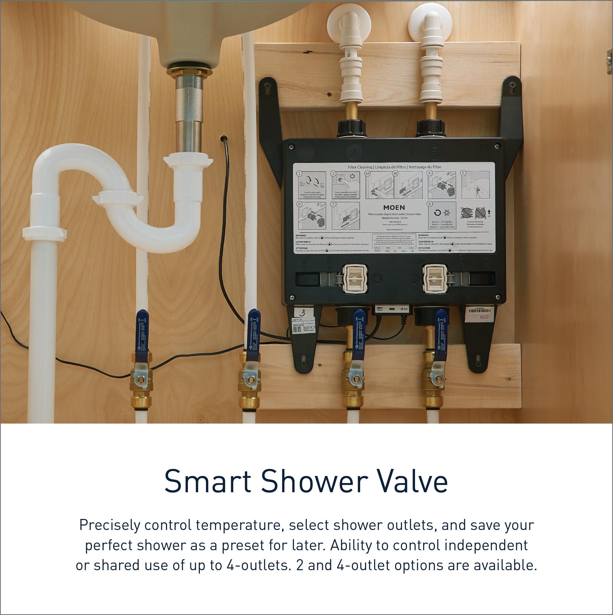 Smart Shower 4-Outlet Digital Thermostatic Shower Valve