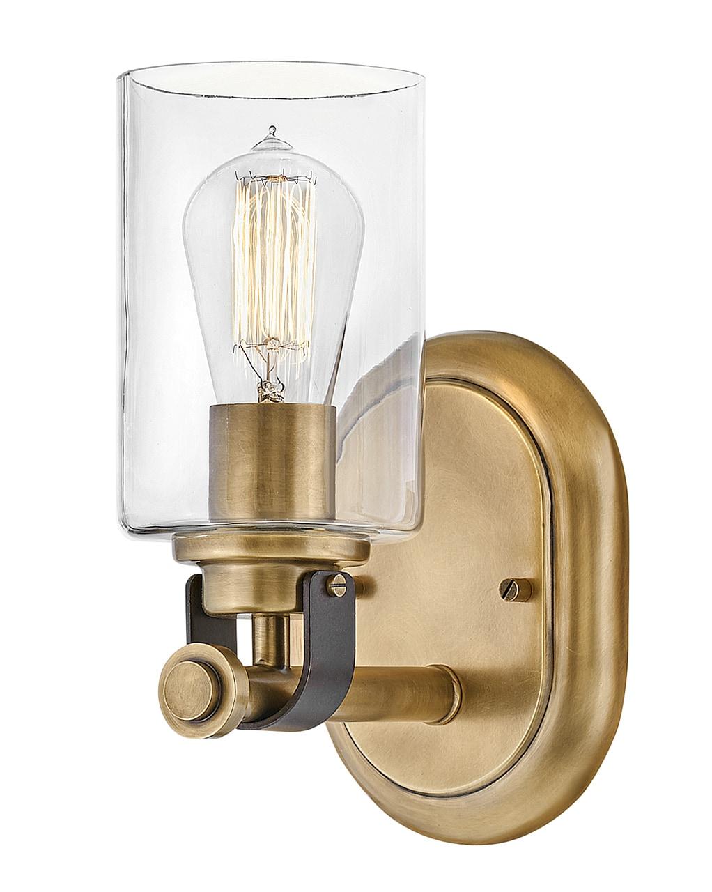 April Single Transparent Dimmable Bath Sconce