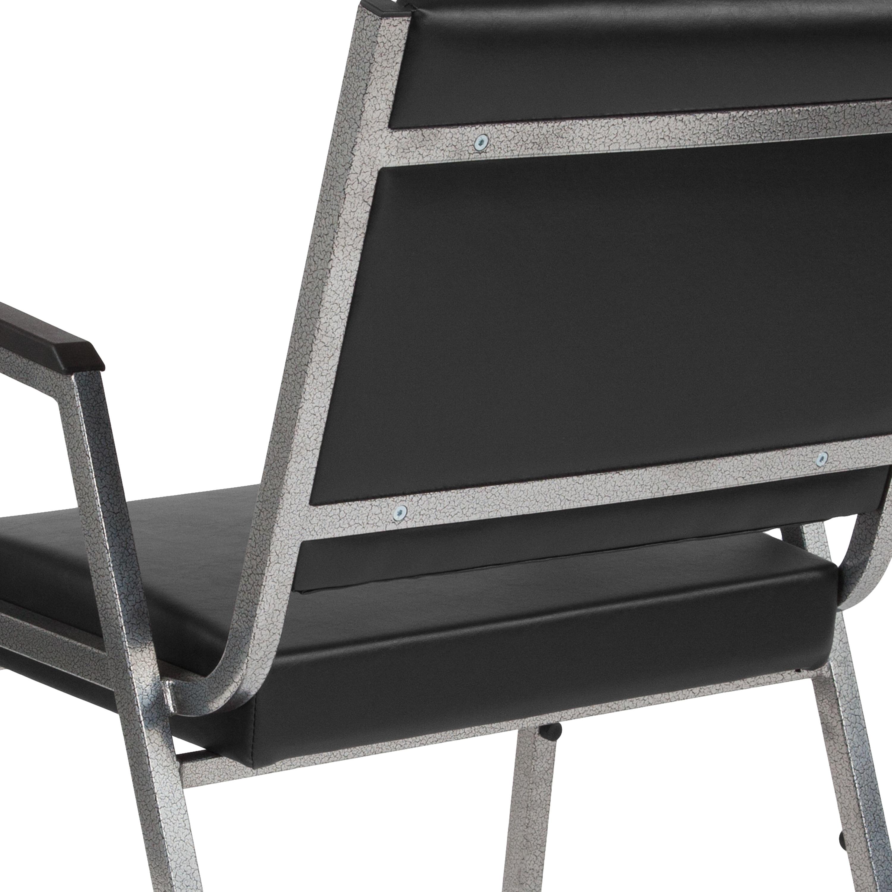 Flash Furniture HERCULES Series 1000 lb. Rated Black Antimicrobial Vinyl Bariatric Medical Reception Arm Chair