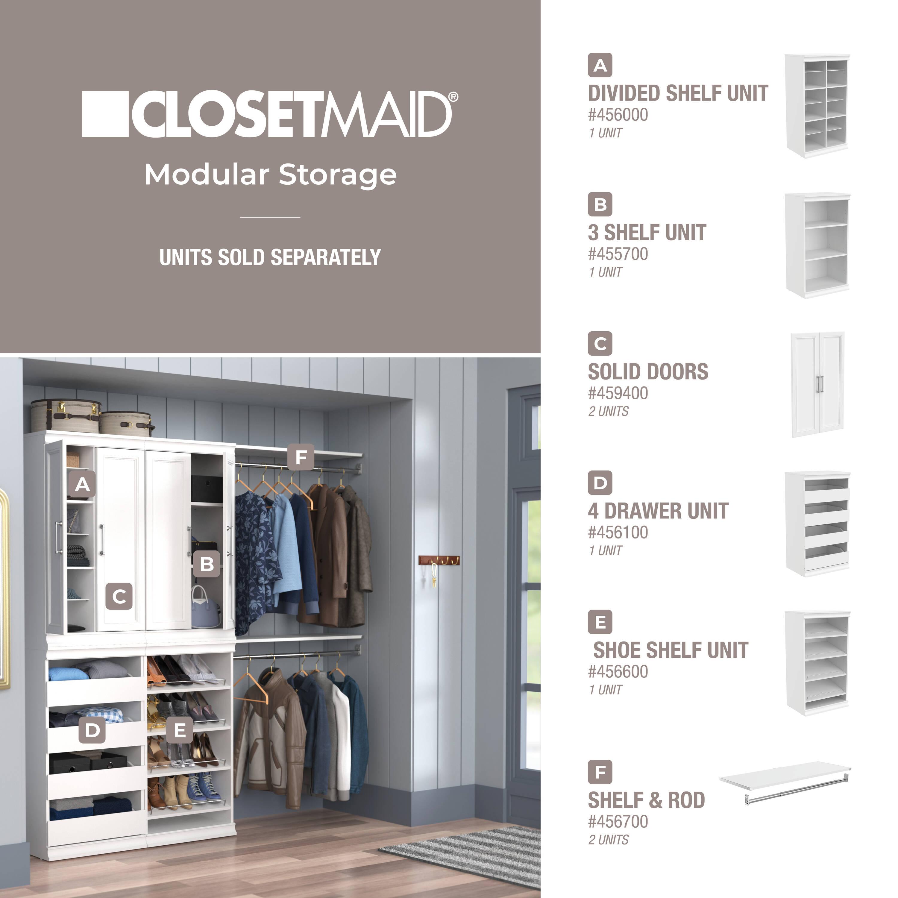 Modular Storage 36.02" W Shelf & Closet Rod