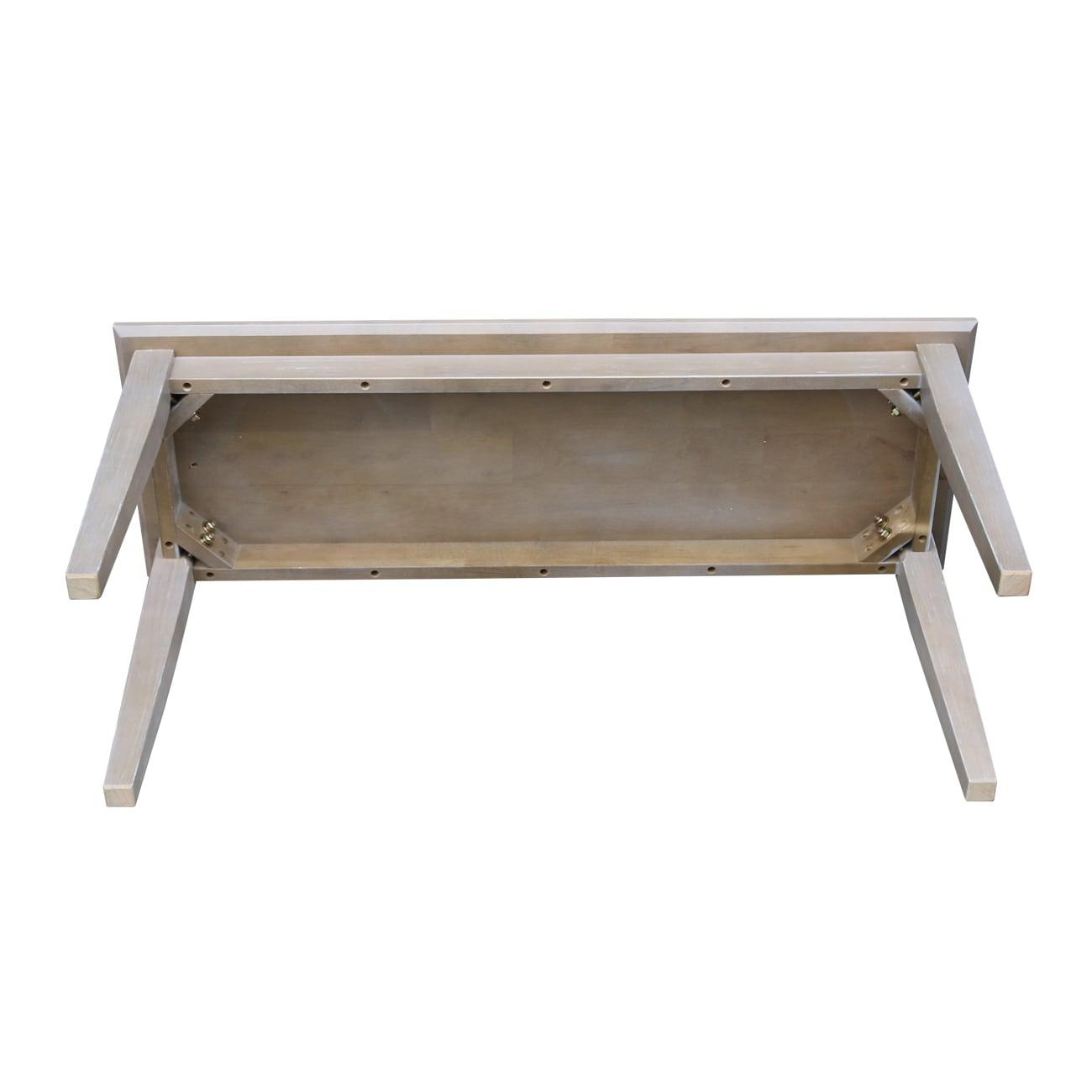 Shaker Styled Bench White - International Concepts: Solid Wood, Rectangle, Unupholstered, 400lb Capacity