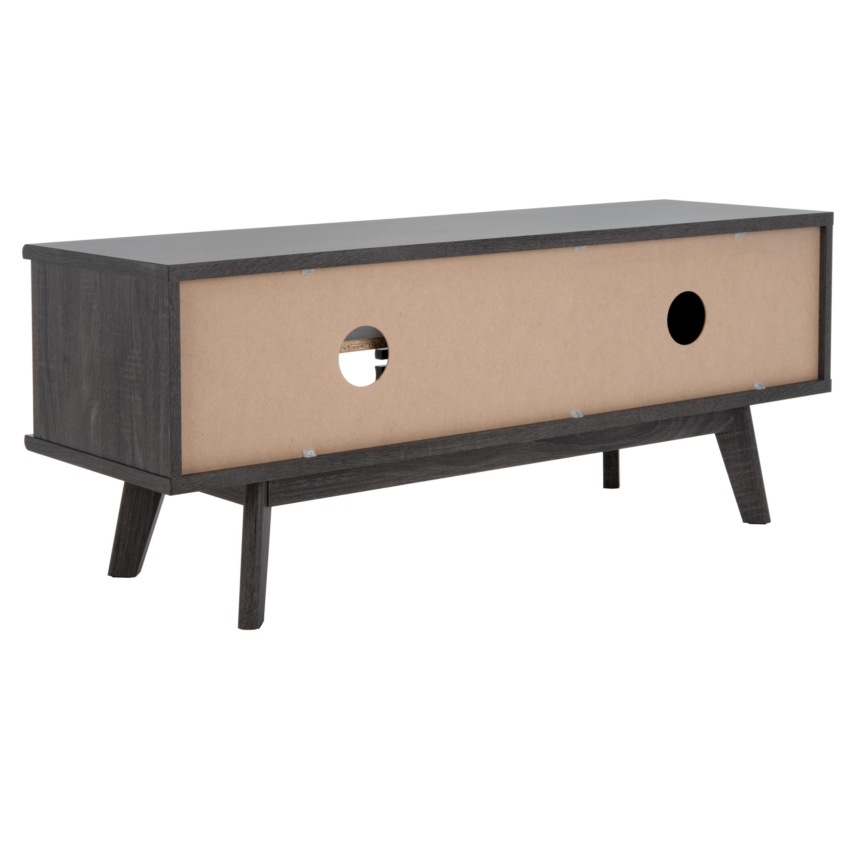 Aurelio 1 Shelf Media Stand - Distressed Black - Safavieh