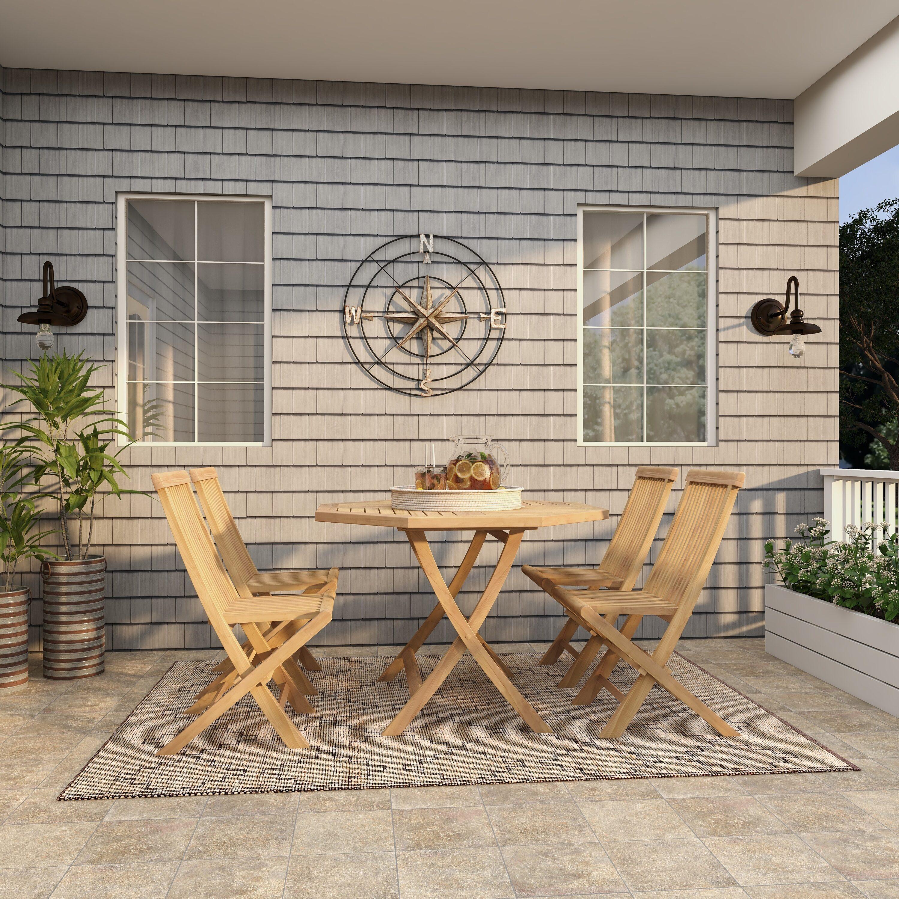 DecMode Farmhouse Metal Compass Shaped with 3D 8 Point Star Wall Décor, 32"D with Metallic Silver Galvanized Finish