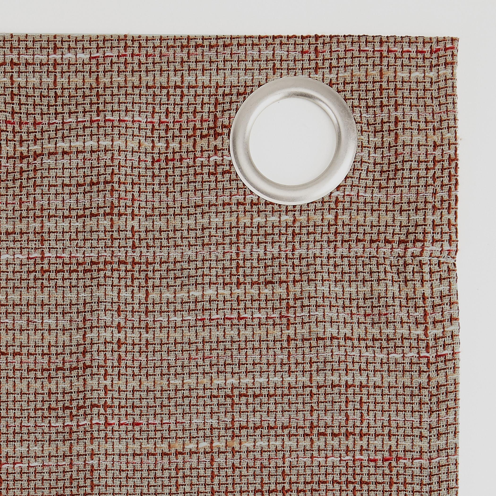 Burlap Weave Thermal Extreme 100% Blackout Grommet Curtain Panel