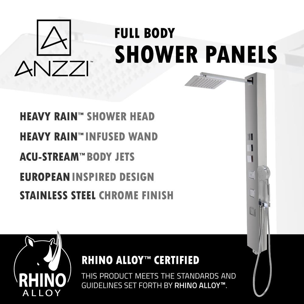 Lann 53'' Shower Panel with Fixed Shower Head