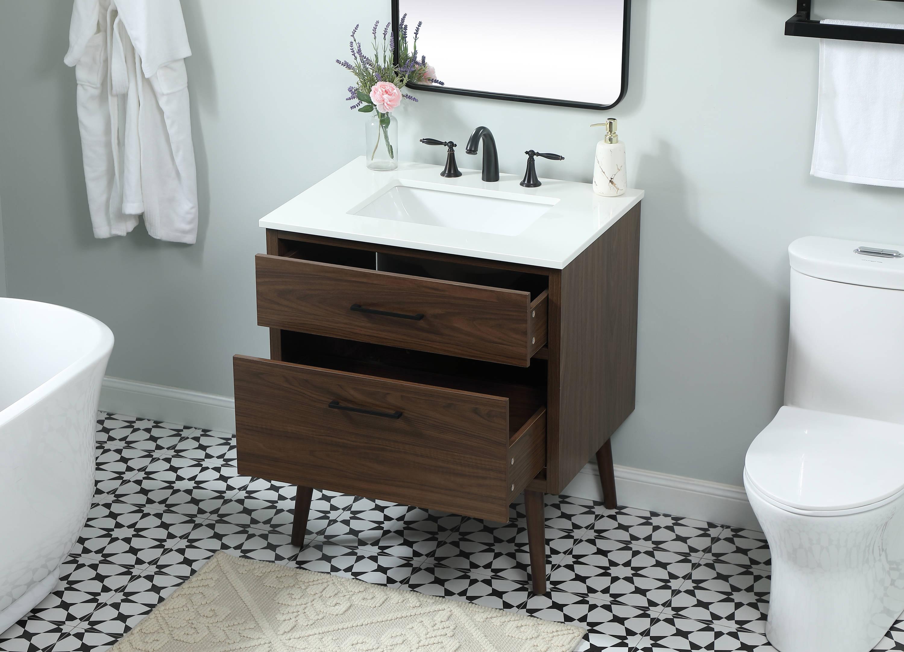 Elegant Kitchen and Bath Elegant Kitchen and Bath 30 Inch Single Bathroom Vanity
