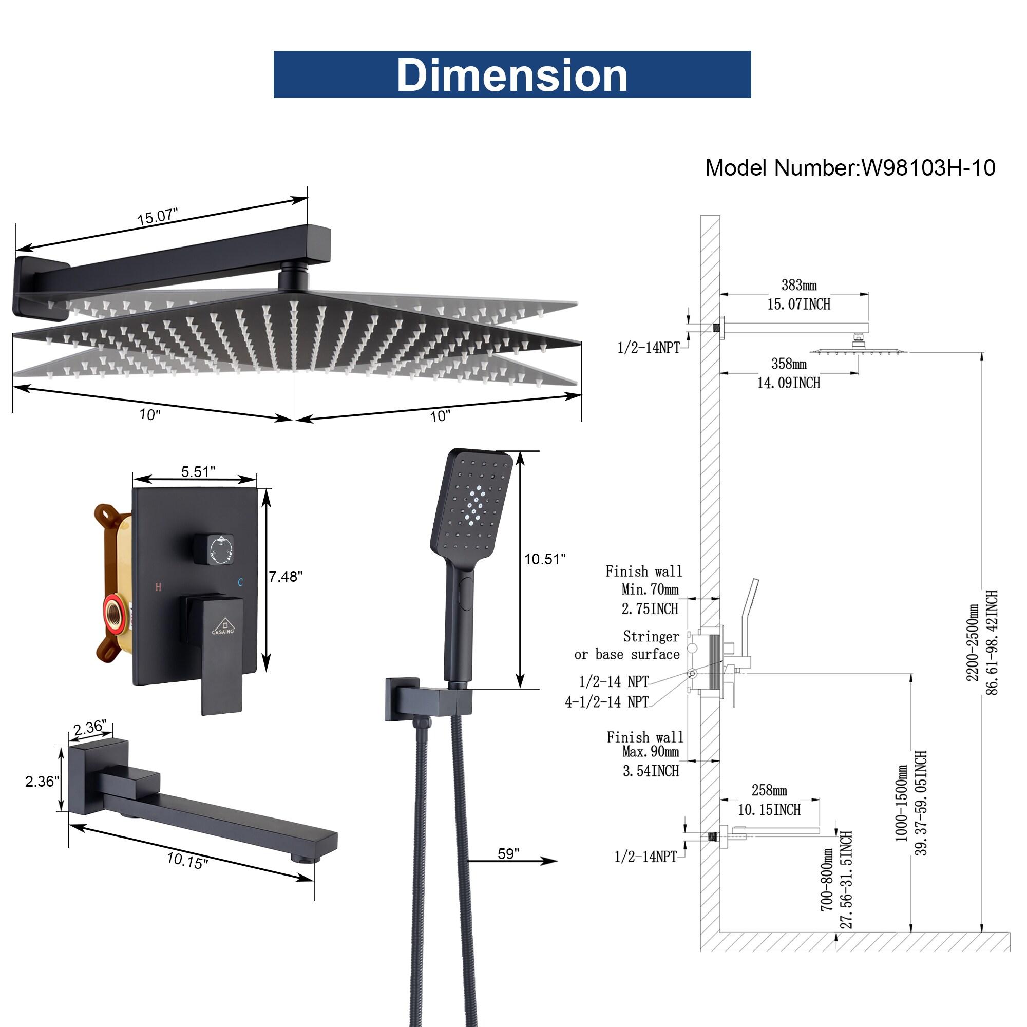 Pressure-Balanced (Temperature And Volume) All-In-One Kit with Rough in-Valve