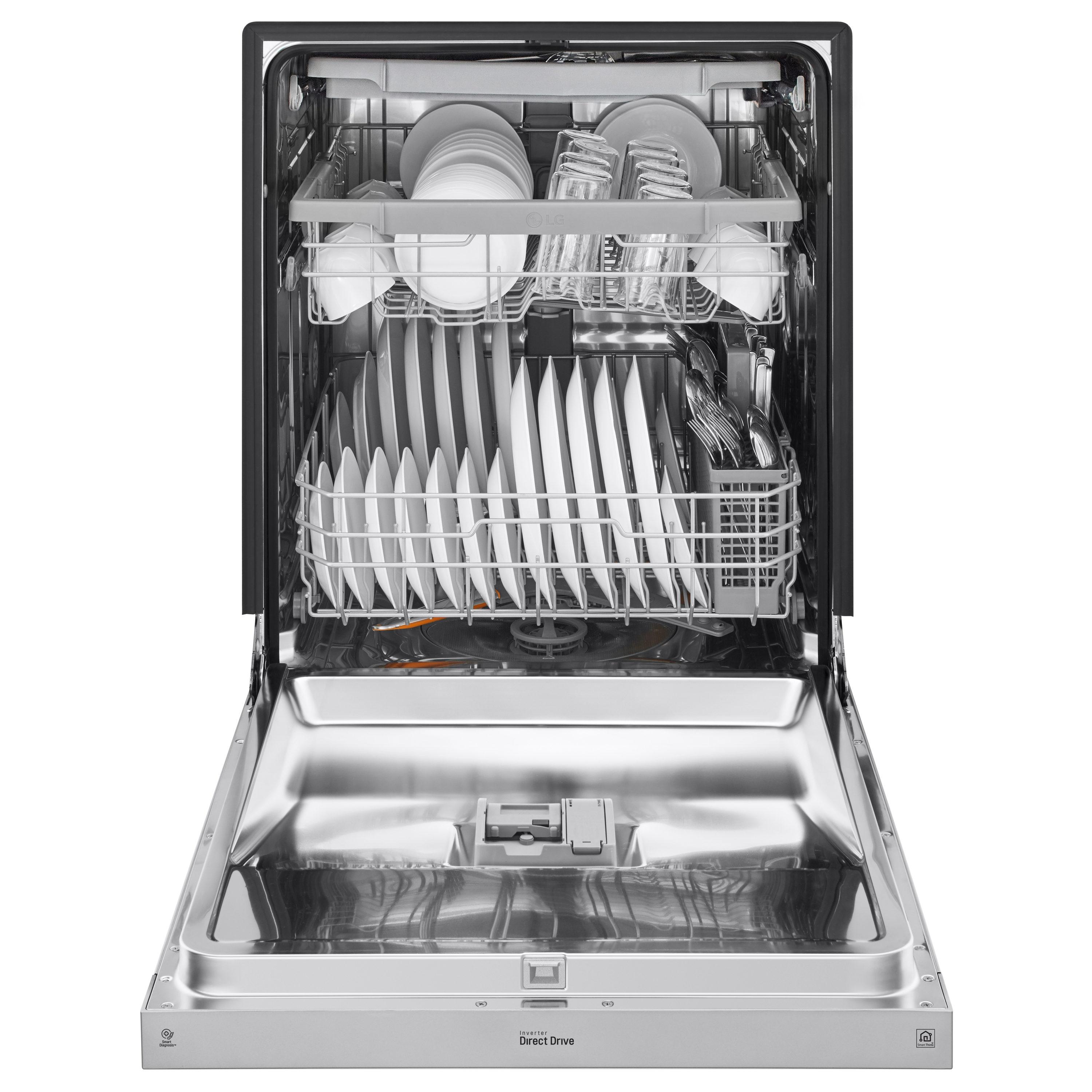 LG LG 24 in. PrintProof Stainless Steel Front Control Dishwasher with QuadWash, 3rd Rack & Dynamic Dry, 48 dBA LDFN4542S
