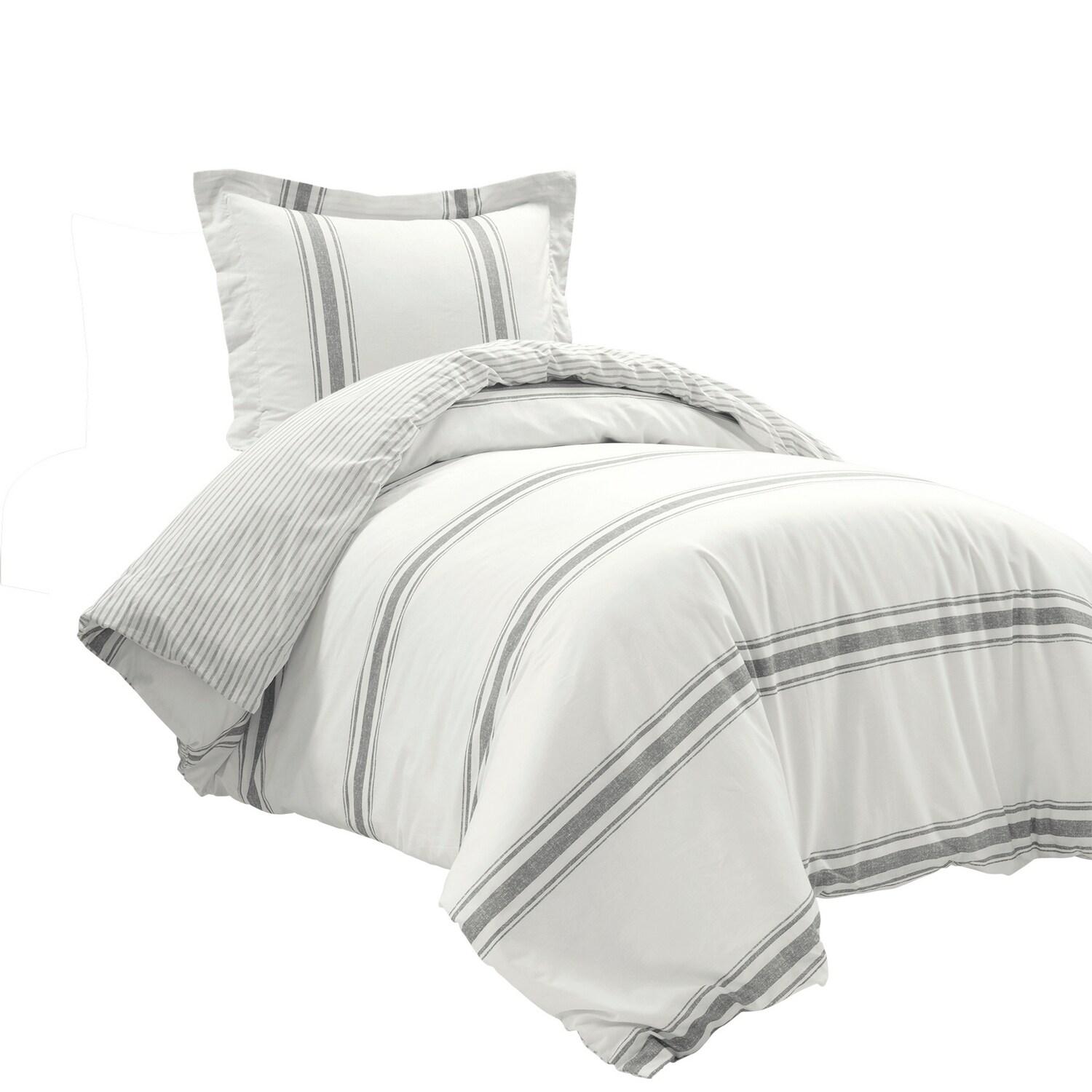 Standard Cotton 460 TC Reversible 3 Piece Duvet Cover Set