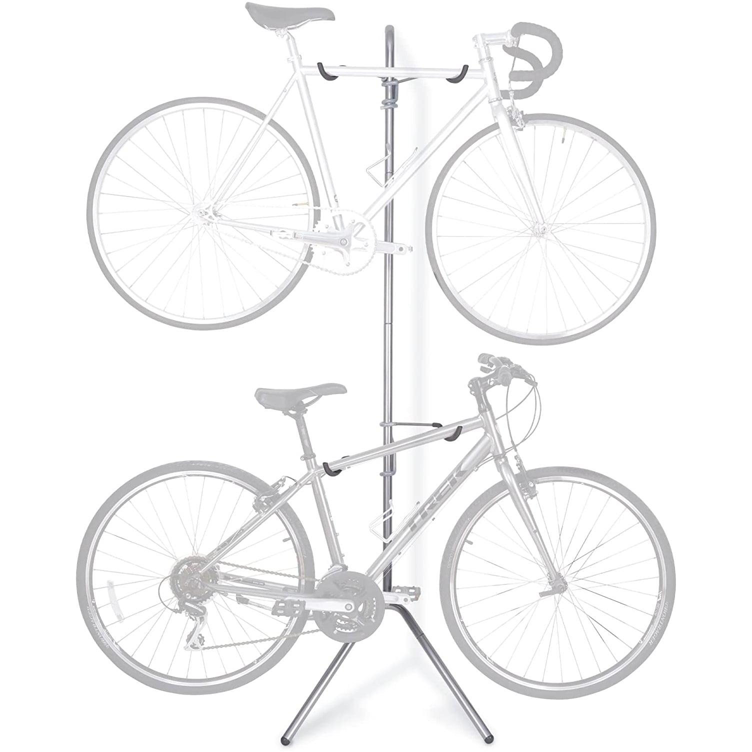 delta Alloy Freestanding Wall Fully Adjustable 2 Bike Single Pole Gravity Bike Storage Rack