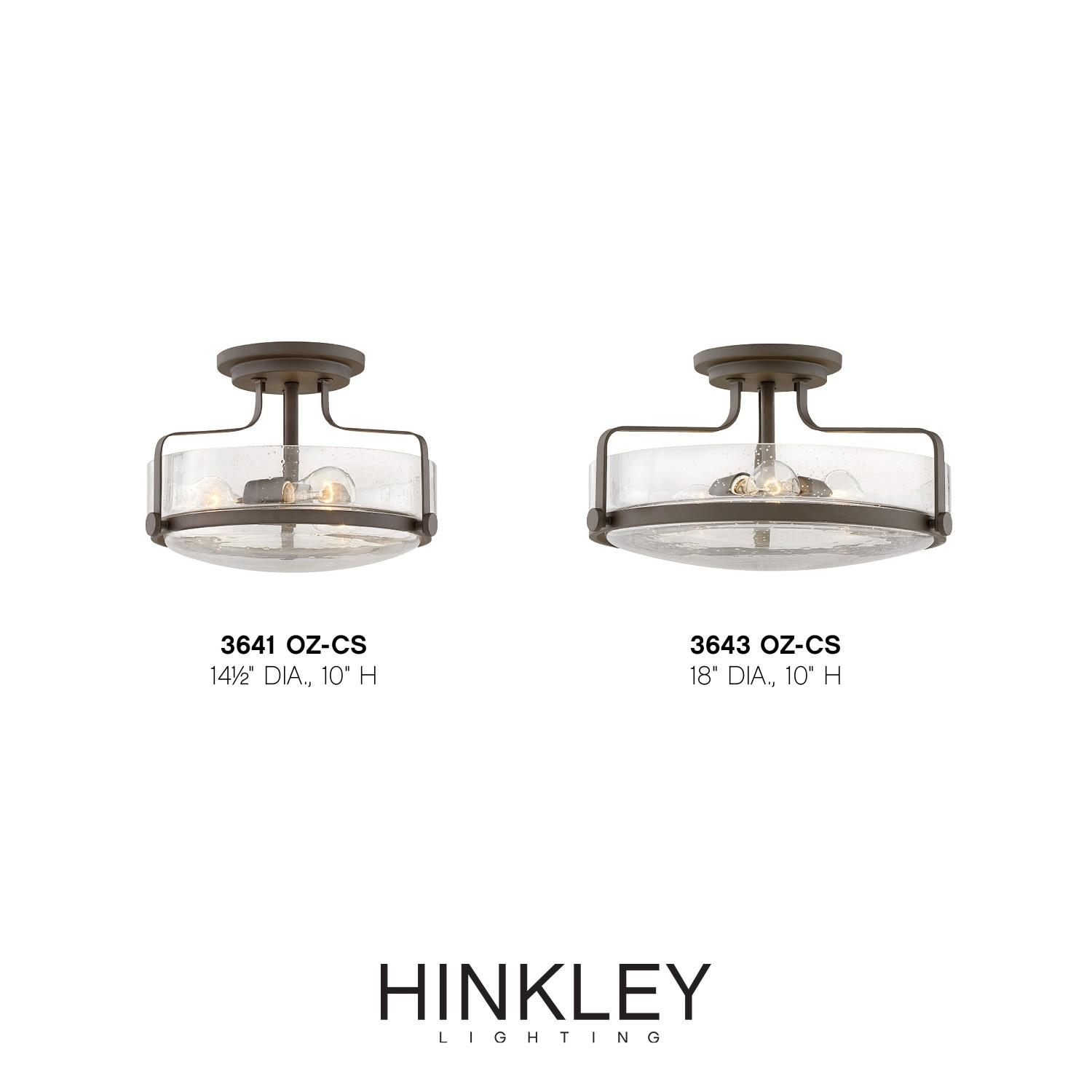Harper 3-Light Semi-Flush Mount Retro Ceiling Light