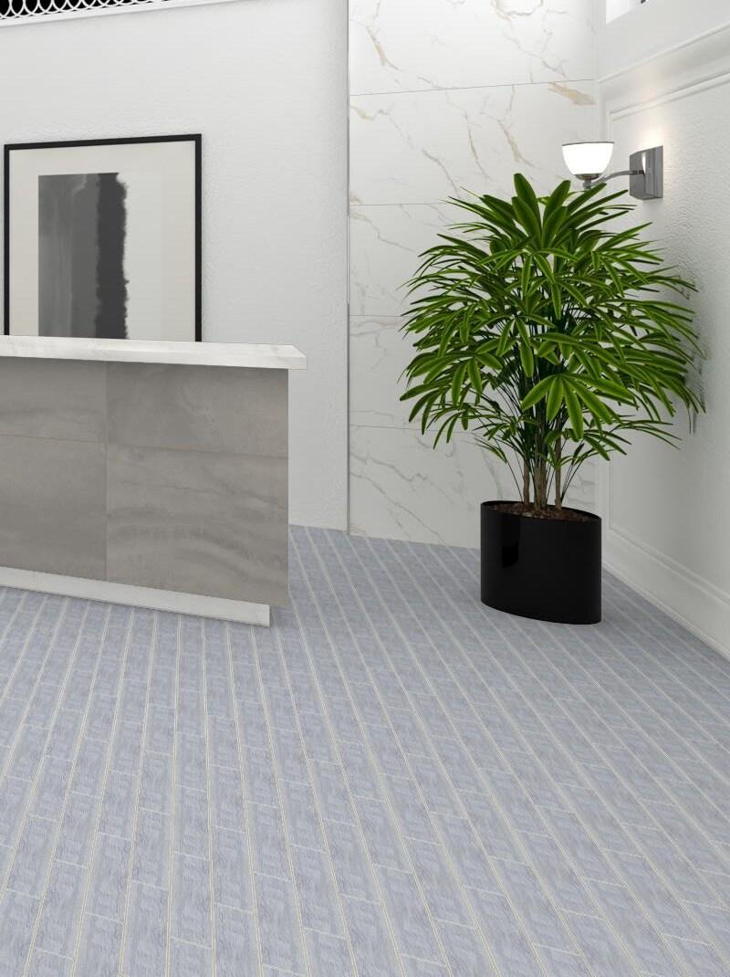 Kendel 3'' x 14'' Glass Subway Kitchen Backsplash and Shower Wall Tile