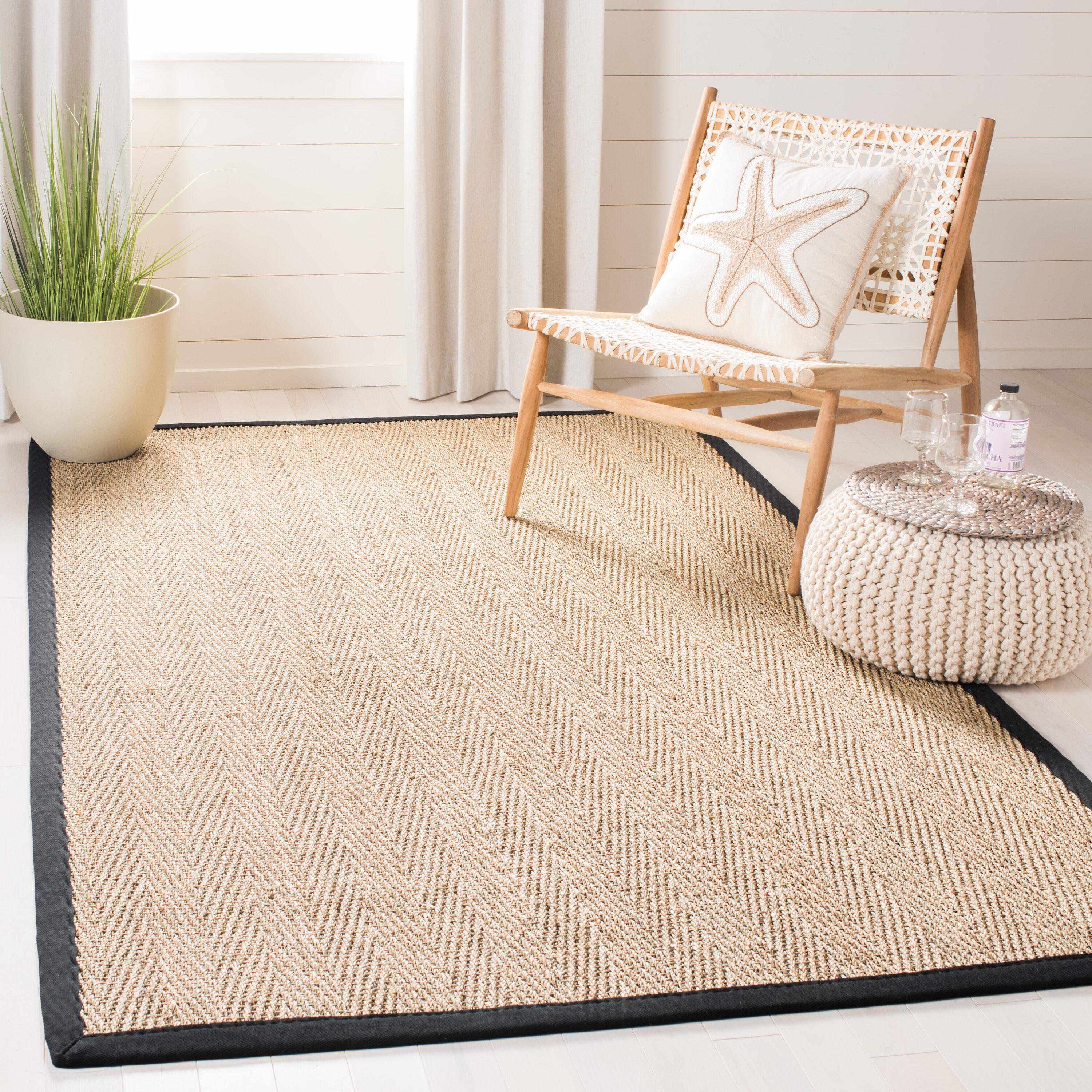 Natural Fiber NF115 Power Loomed Indoor Accent Rug - Natural/Black - 3'x5' - Safavieh.