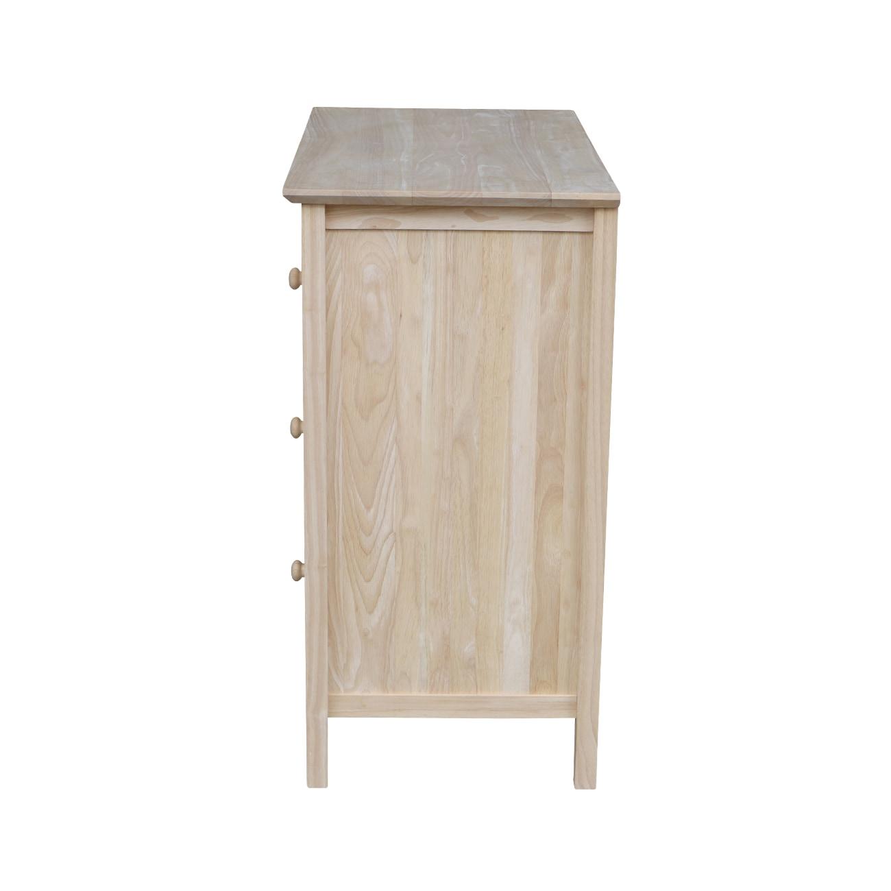 Brooklyn 3-Drawer Unfinished Wood Chest of Drawers