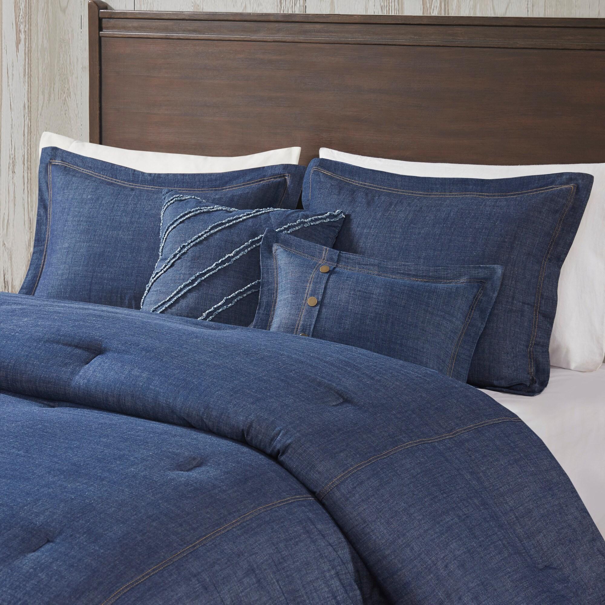 Woolrich Perry Oversized Denim 100% Cotton Comforter Set