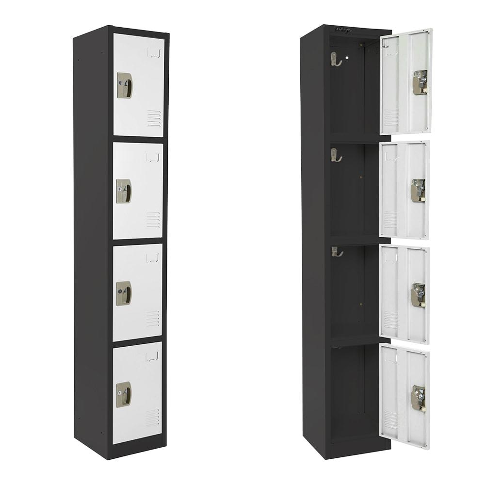 12'' Wide Steel 4-Tier School and Gym Locker (Set of 2)