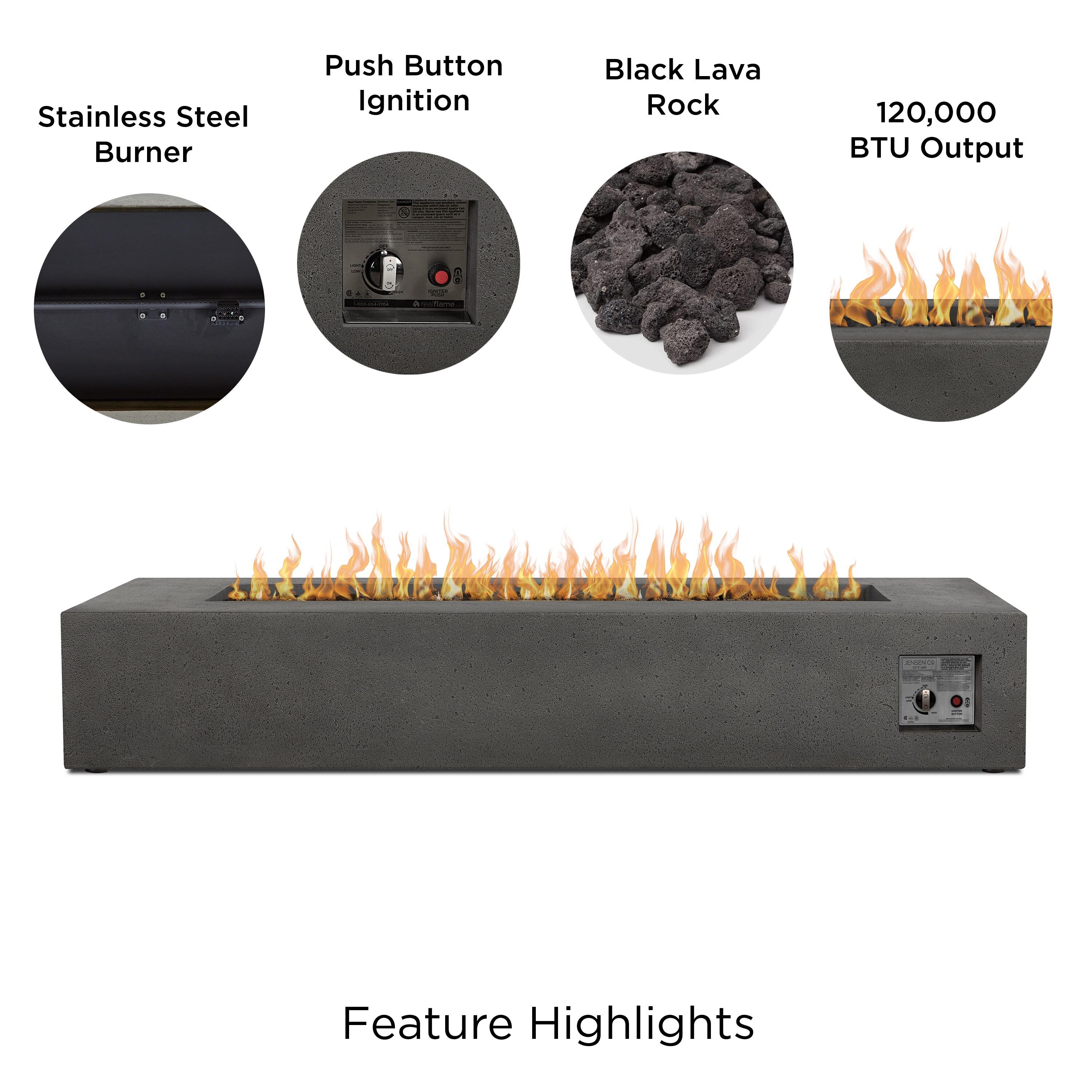 Magnus Fire Table - Carbon / Long Rectangle