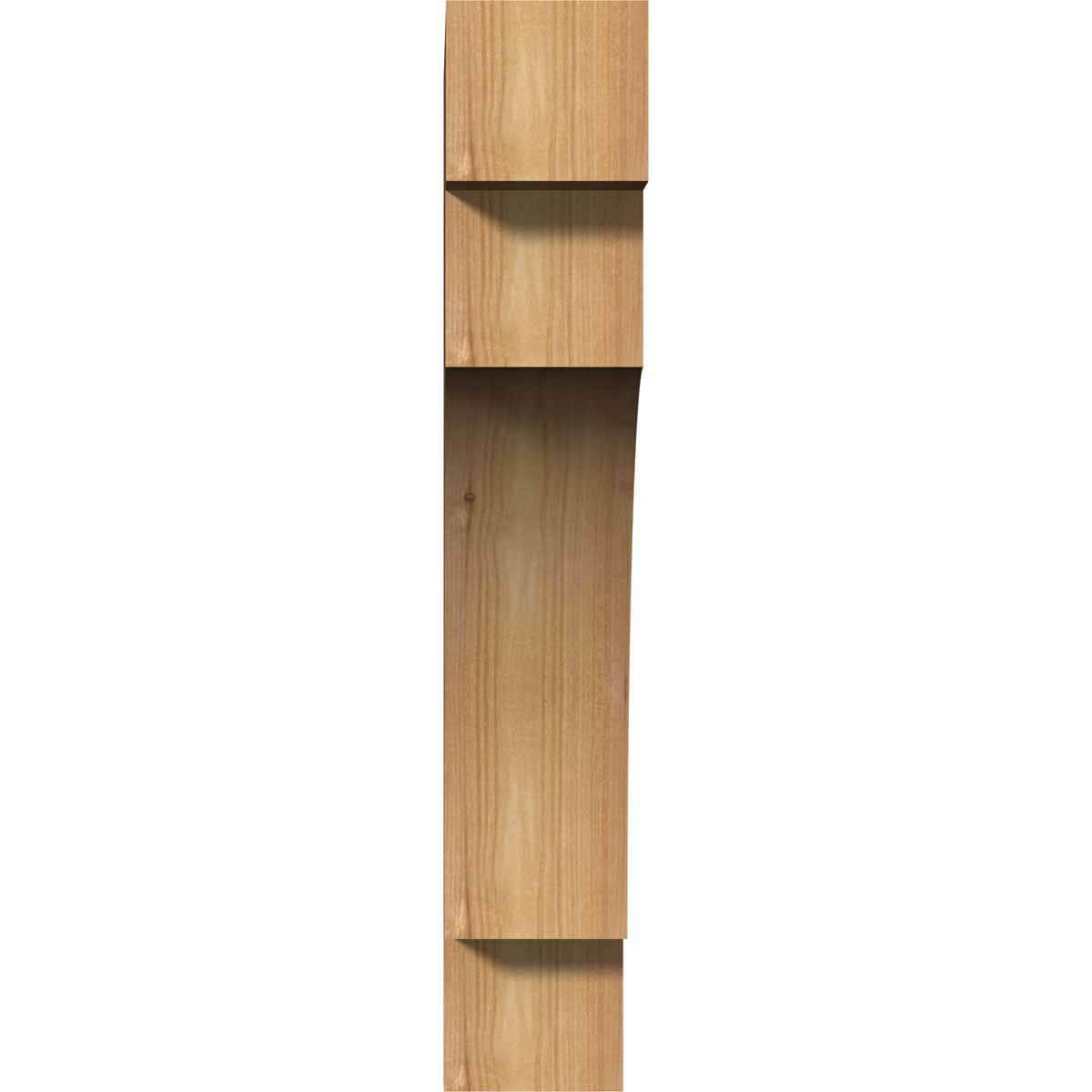3 1/2"W x 12"D x 20"H Mediterranean Smooth Corbel, Western Red Cedar