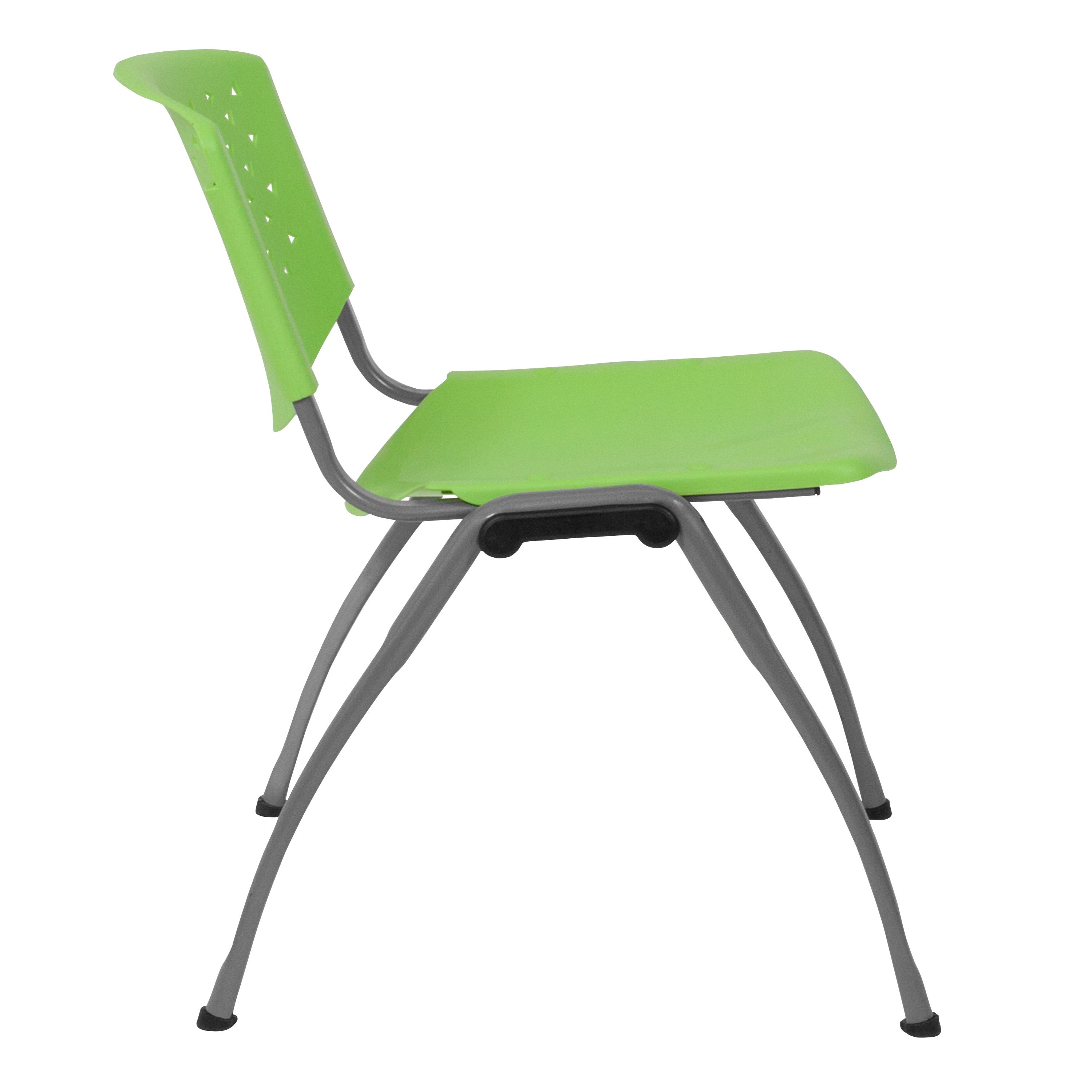 Memphis 880 lb. Capacity Plastic Stack Chair with Powder Coated Frame