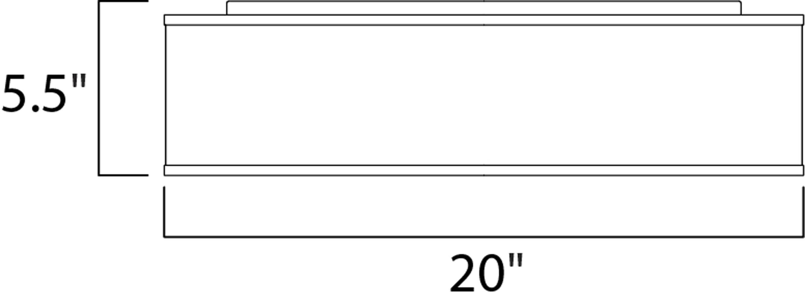 Maxim 10232WL 20 in. Prime LED Flush Mount Ceiling Light, White Linen