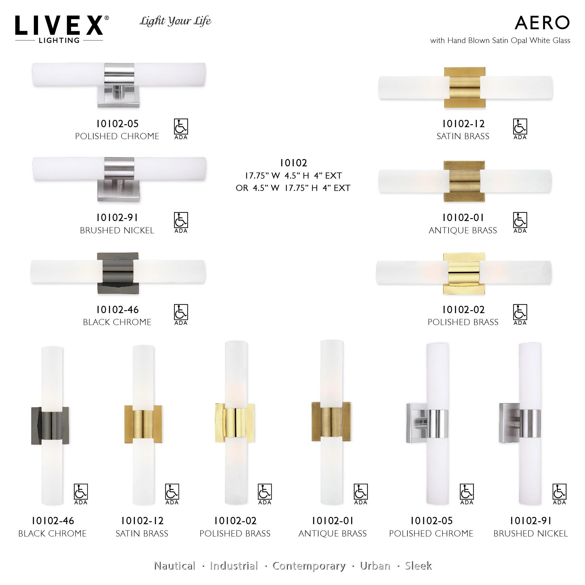 Livex Lighting Aero 1 - Light Sconce in  Antique Brass