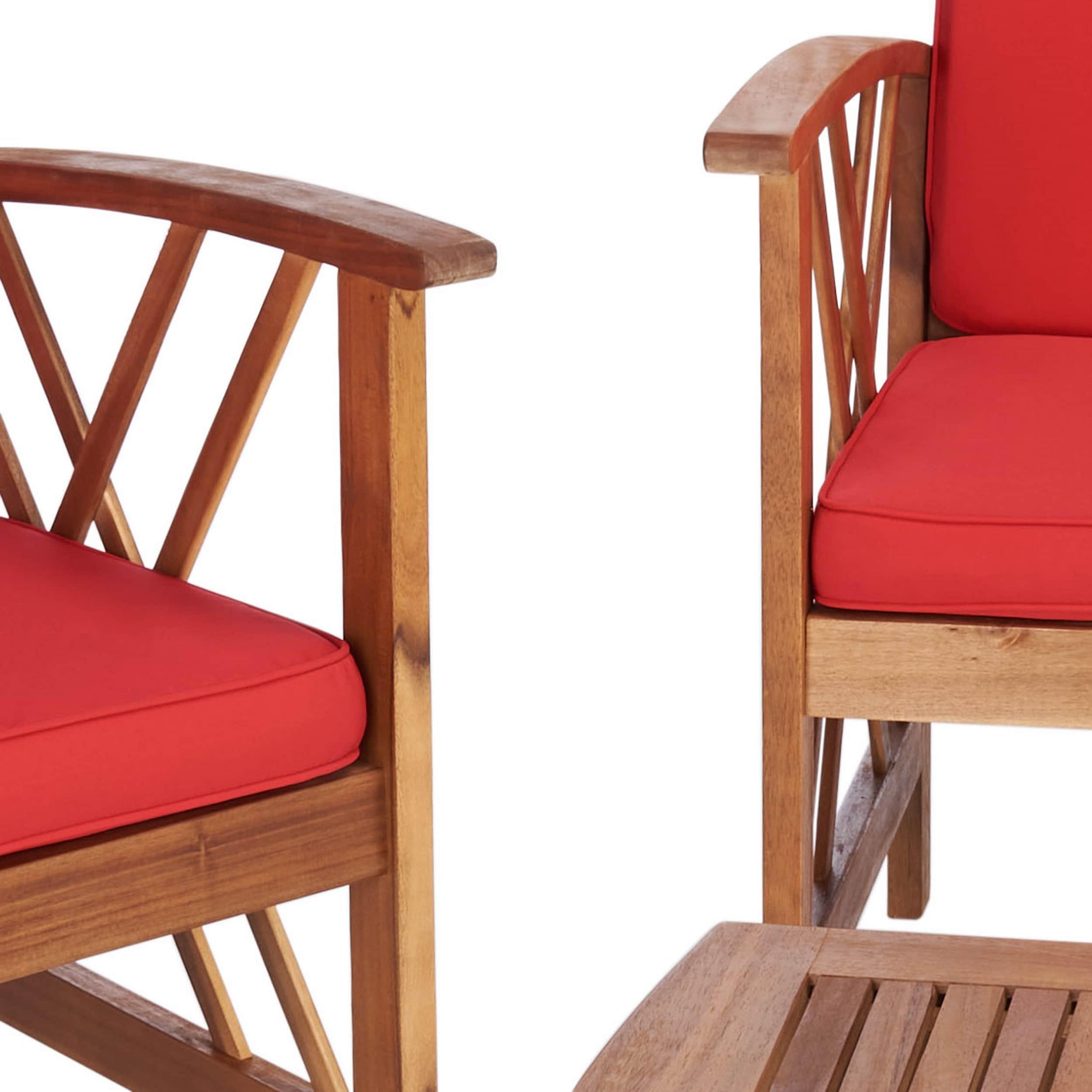 Fontana 4 Piece Set - Indoor/Outdoor - PAT7008 - Natural/Red - Safavieh