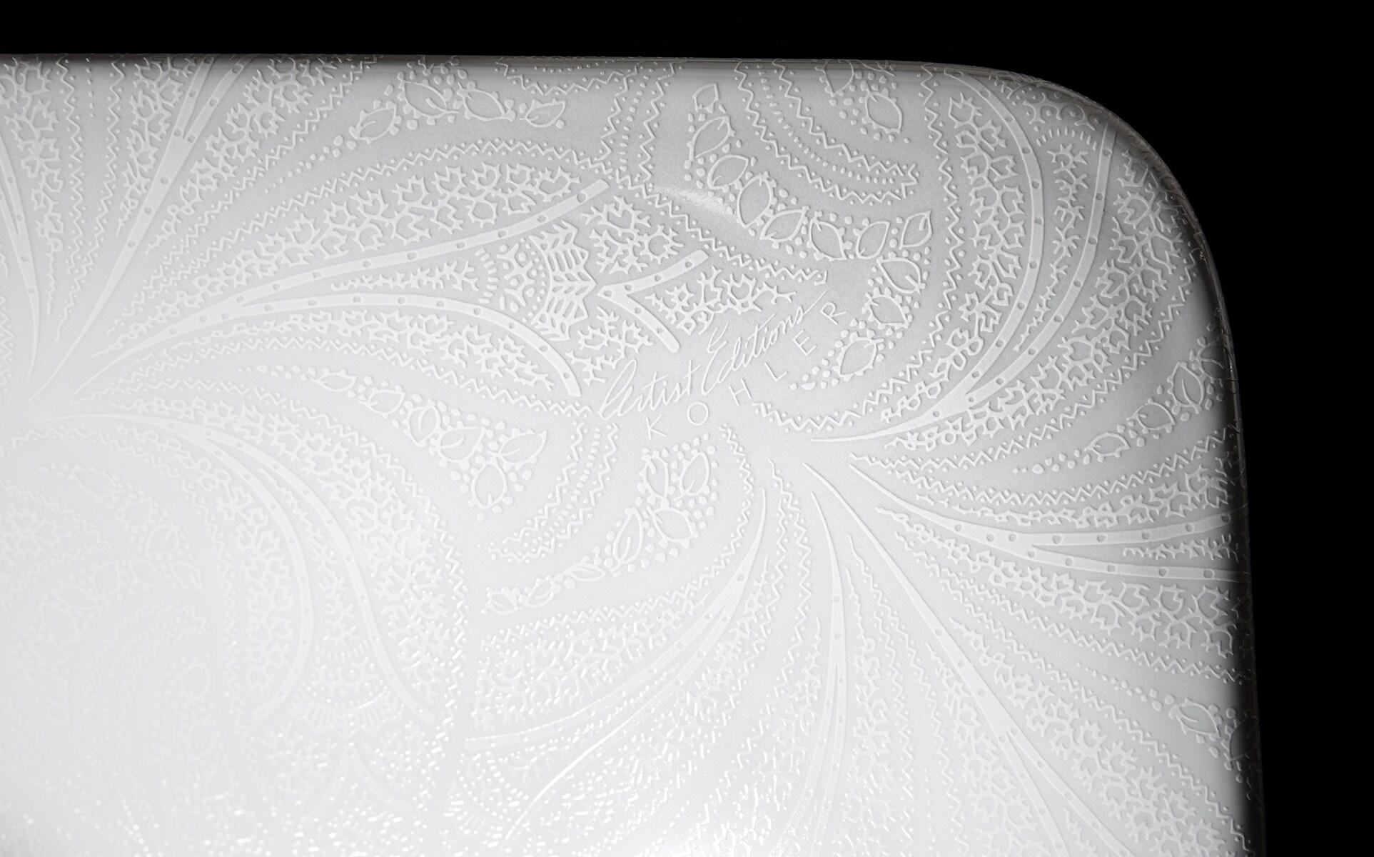 Kohler Sartorial Paisley Caxton, Artist Editions Rectangle Undermount Bathroom Sink