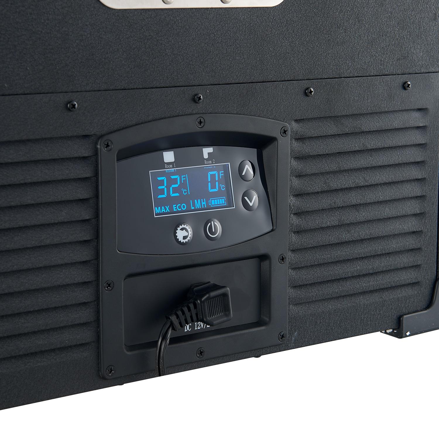 Explorer Bear EX75DB/75DW 79.3QT/75L 12/24V Portable Dual Zone Electric Cooler - Black