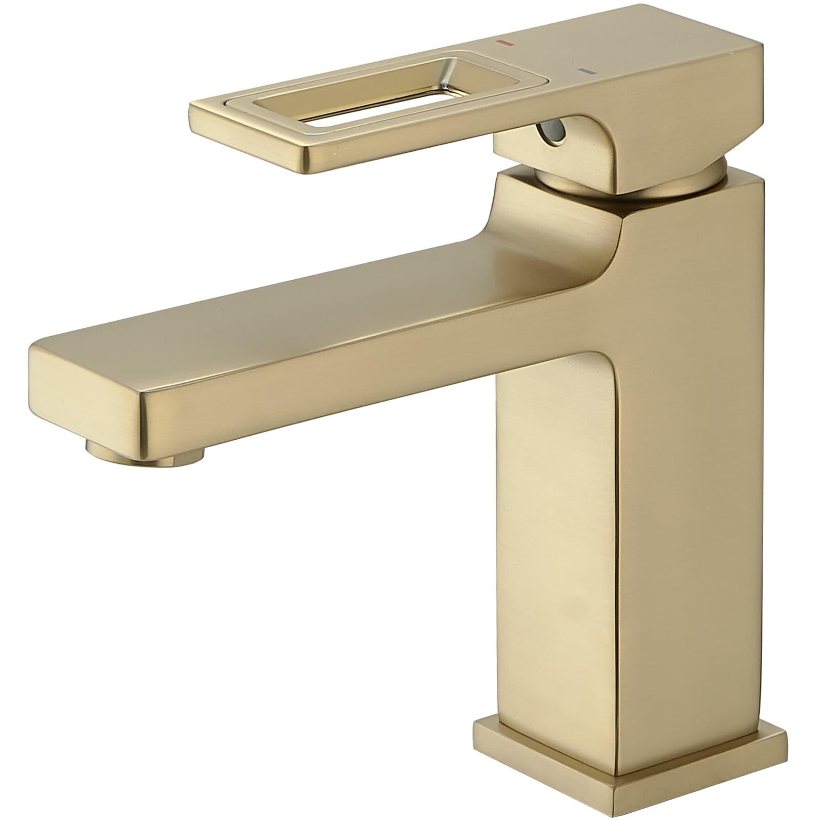 Single-Hole Single-handle Bathroom Faucet with Drain Assembly