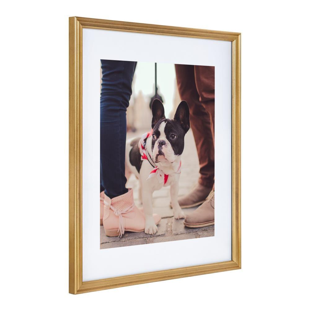 Kate & Laurel All Things Decor: 3-Piece Adlynn Gold Frames, Matted Rectangle Wall Decor Set