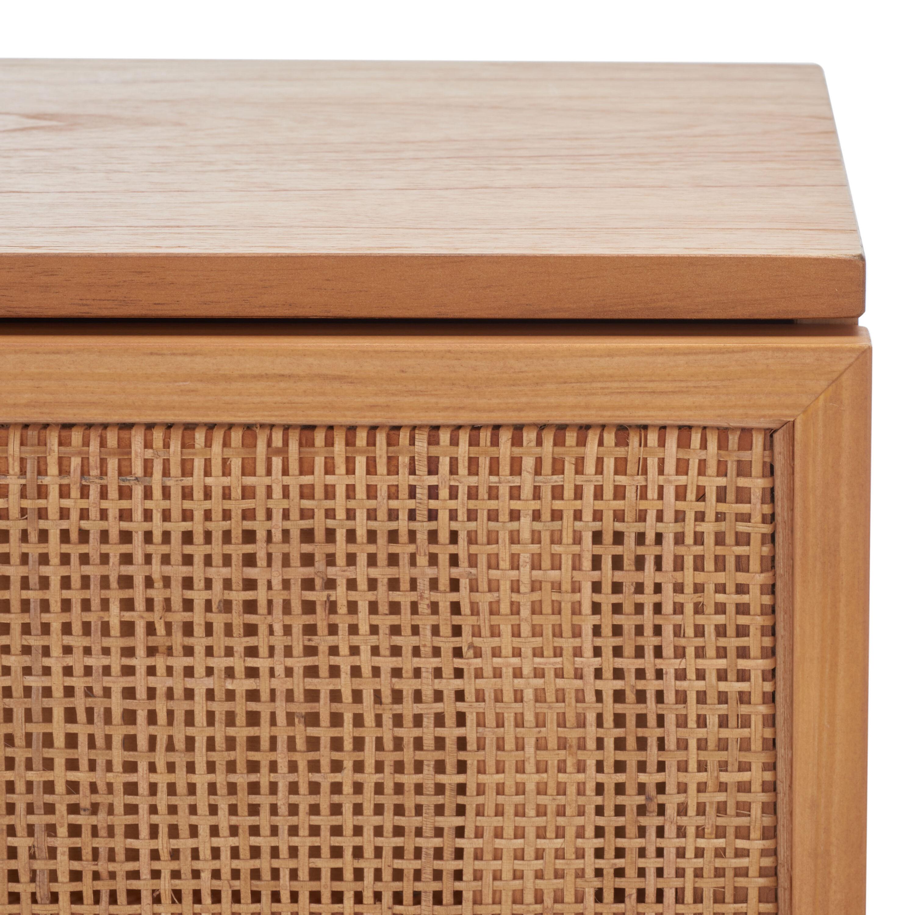 Zadie 2 Drawer Rattan Nightstand - NST5007 - Natural/Black - Safavieh