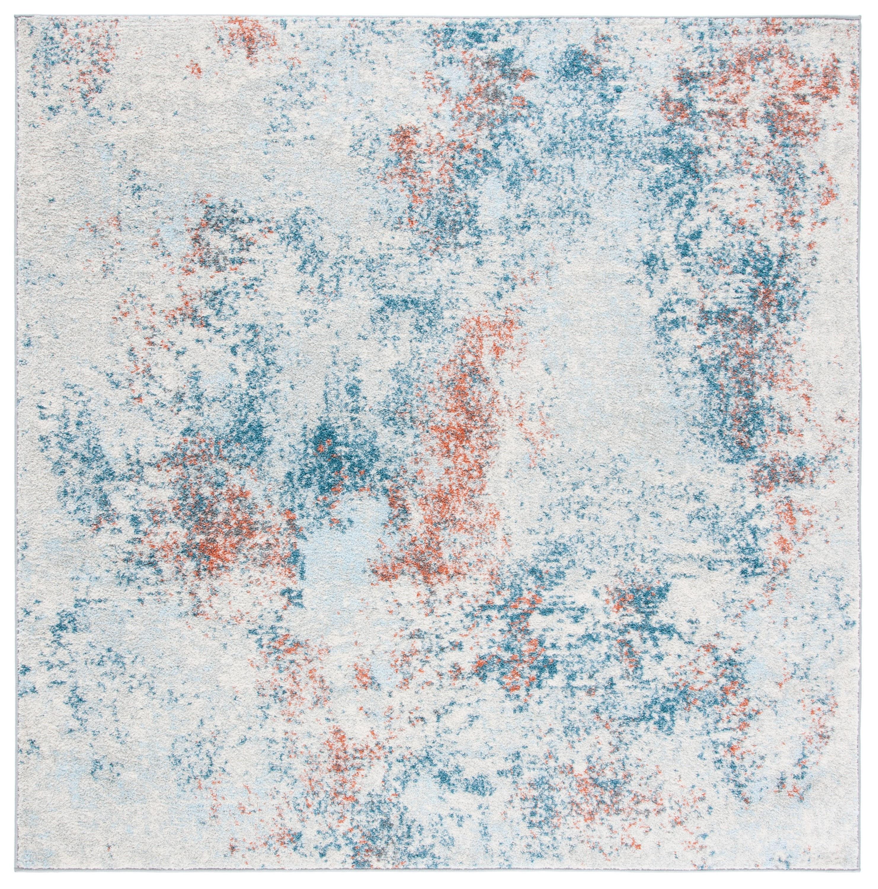 Tulum TUL209 Power Loomed Area Rug - Light Blue/Ivory - 3'x3' - Safavieh.