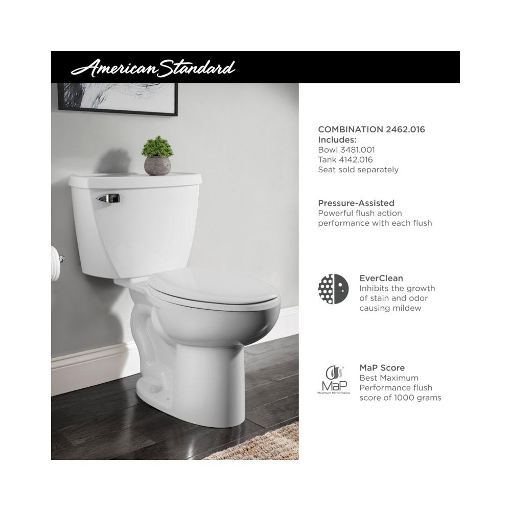 American Standard Cadet Two-Piece Pressure Assist Toilet Elongated