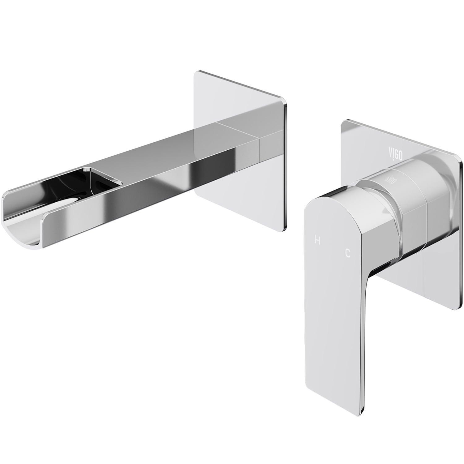 Atticus 5" H Single Handle WaterSense Wall Mount Bathroom Faucet