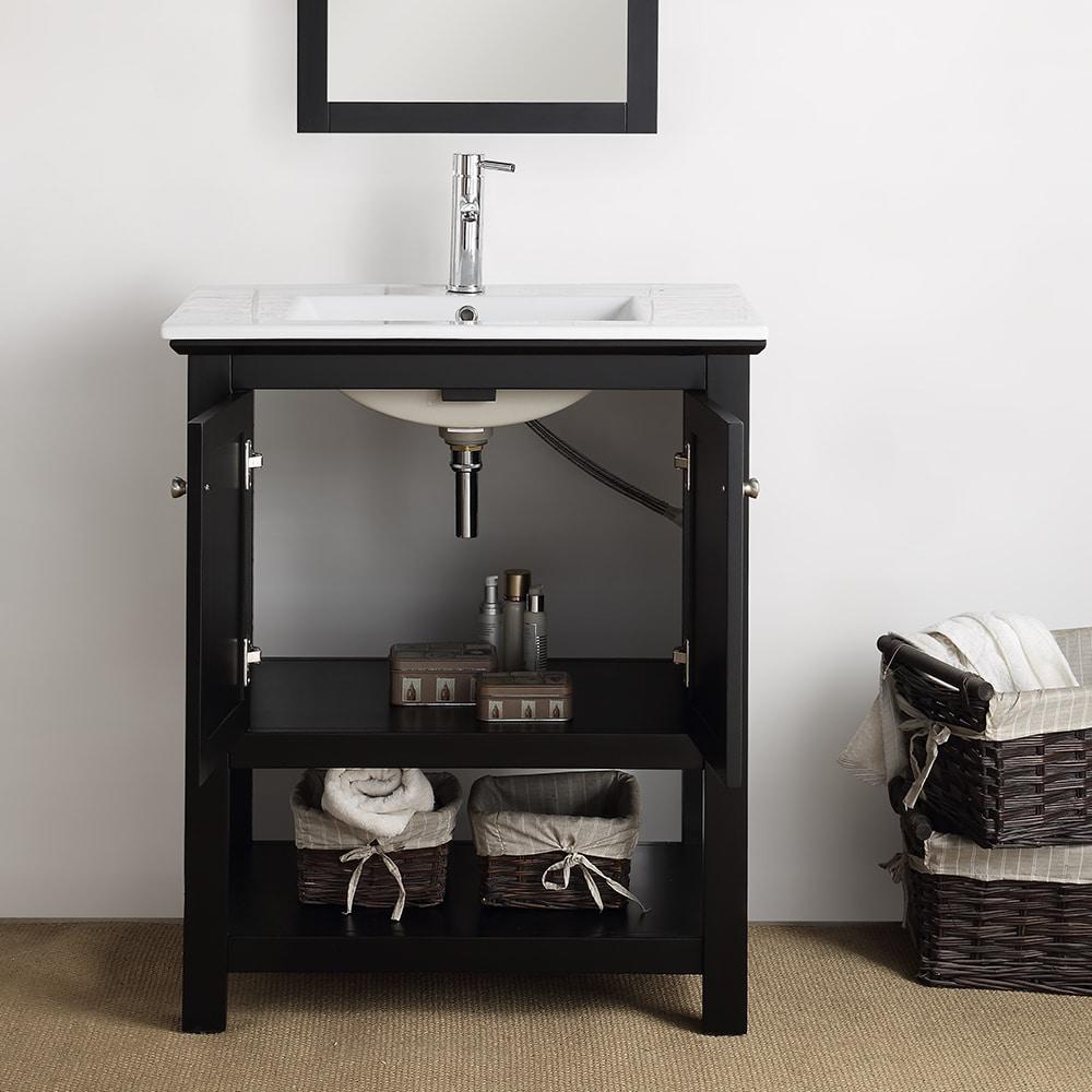 Manchester 30" Freestanding Single Sink Bathroom Vanity with Integrated Sink (Faucet Not Included)