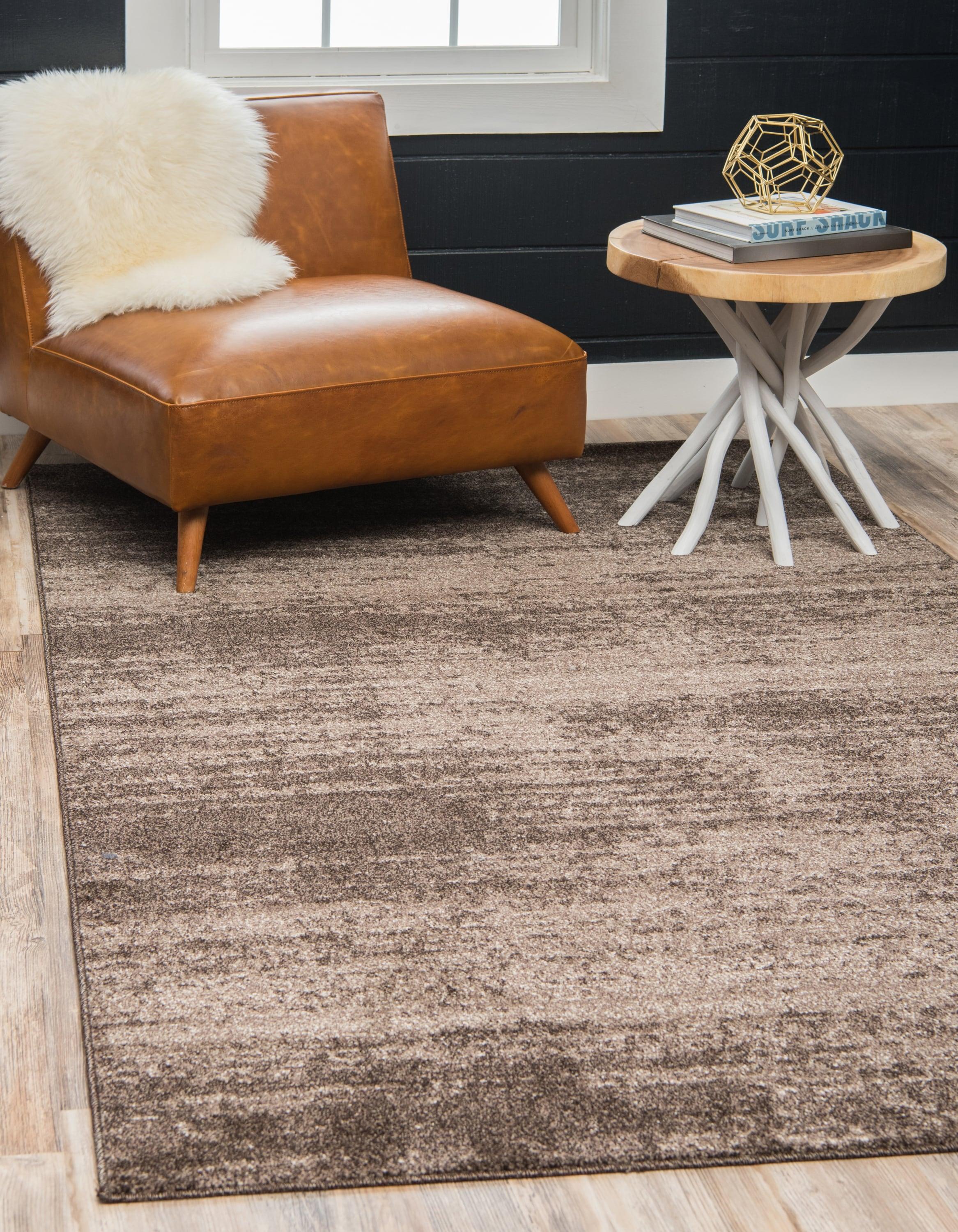 Unique Loom Del Mar Collection Area Rug - Lucille (5' 3" x 8' Rectangle Brown/Ivory)