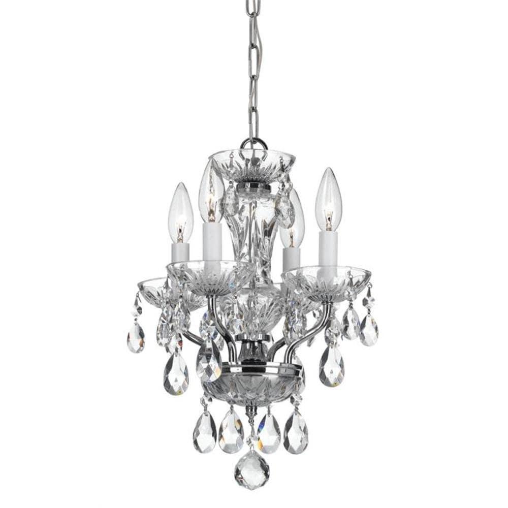 Crystorama Lighting - Traditional Crystal - 15 Inch 4 Light Chandelier-Italian