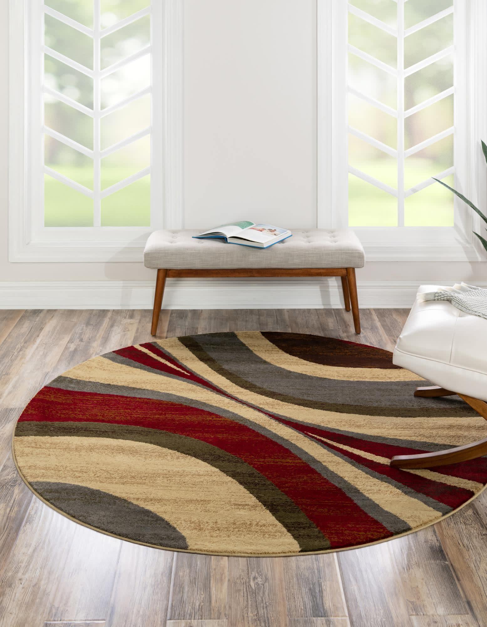 Unique Loom Ivetta Abstract Beige Area Rug