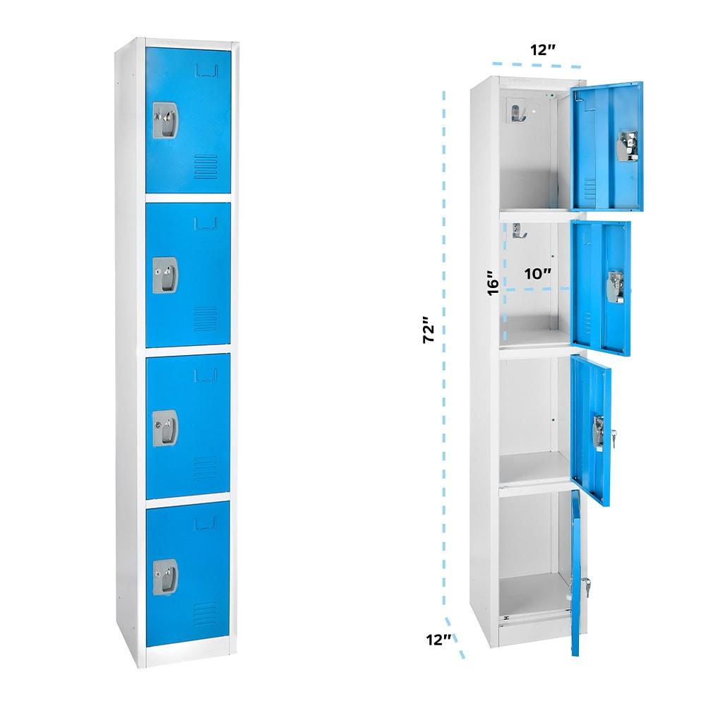 12'' Wide Steel 4-Tier School and Gym Locker