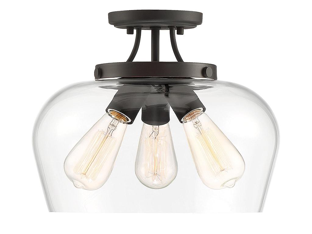 Savoy House Octave 3 - Light Semi-Flush Mount in  English Bronze