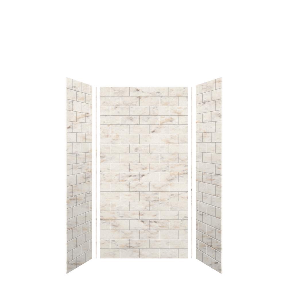 Transolid SaraMar 36'' W 36'' D 72'' H Glue Up Solid Surface Wall