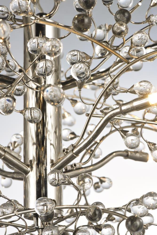 Elegant Polished Nickel 8-Light LED Chandelier with Clear Glass