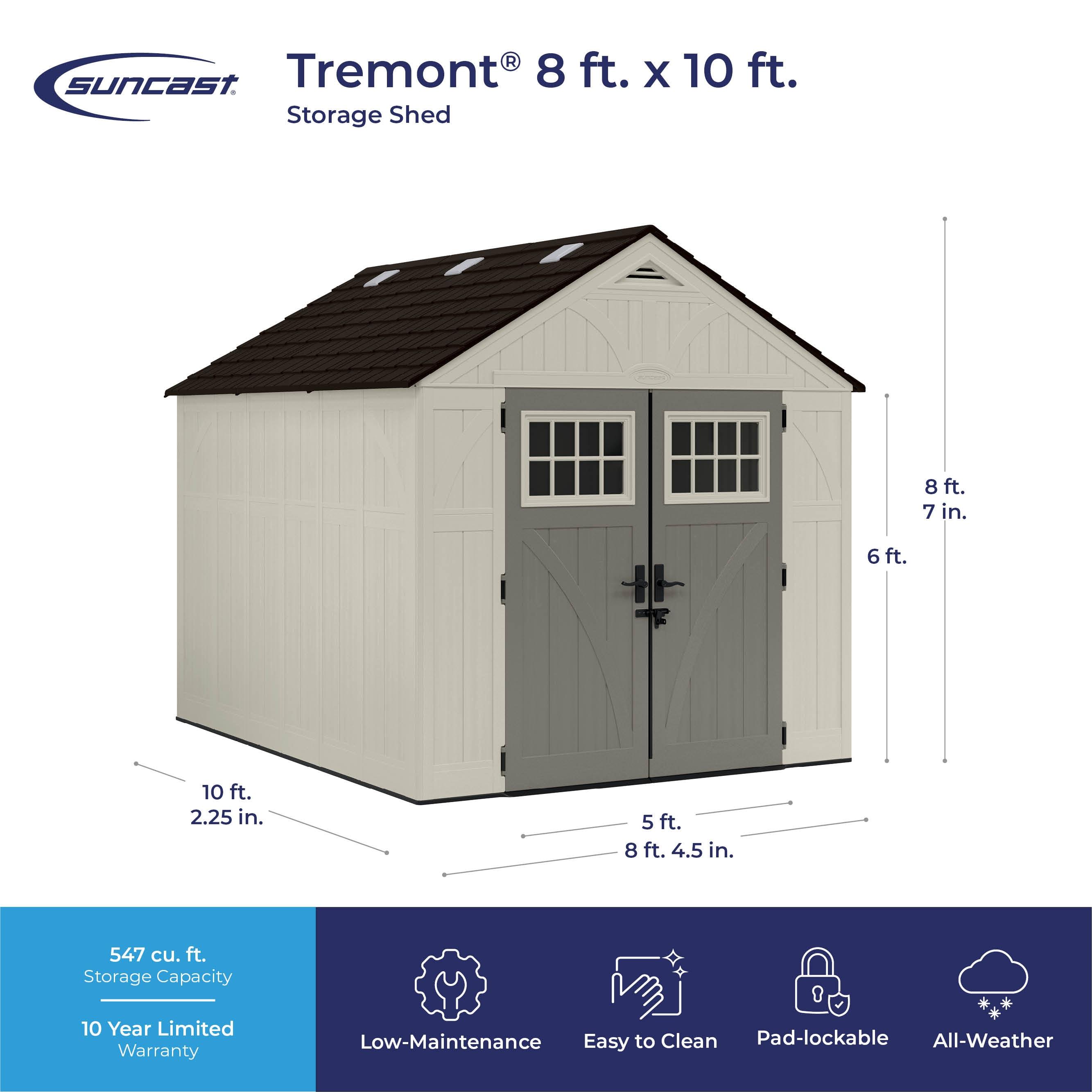 Suncast Suncast Outdoor Vanilla Resin Storage Shed