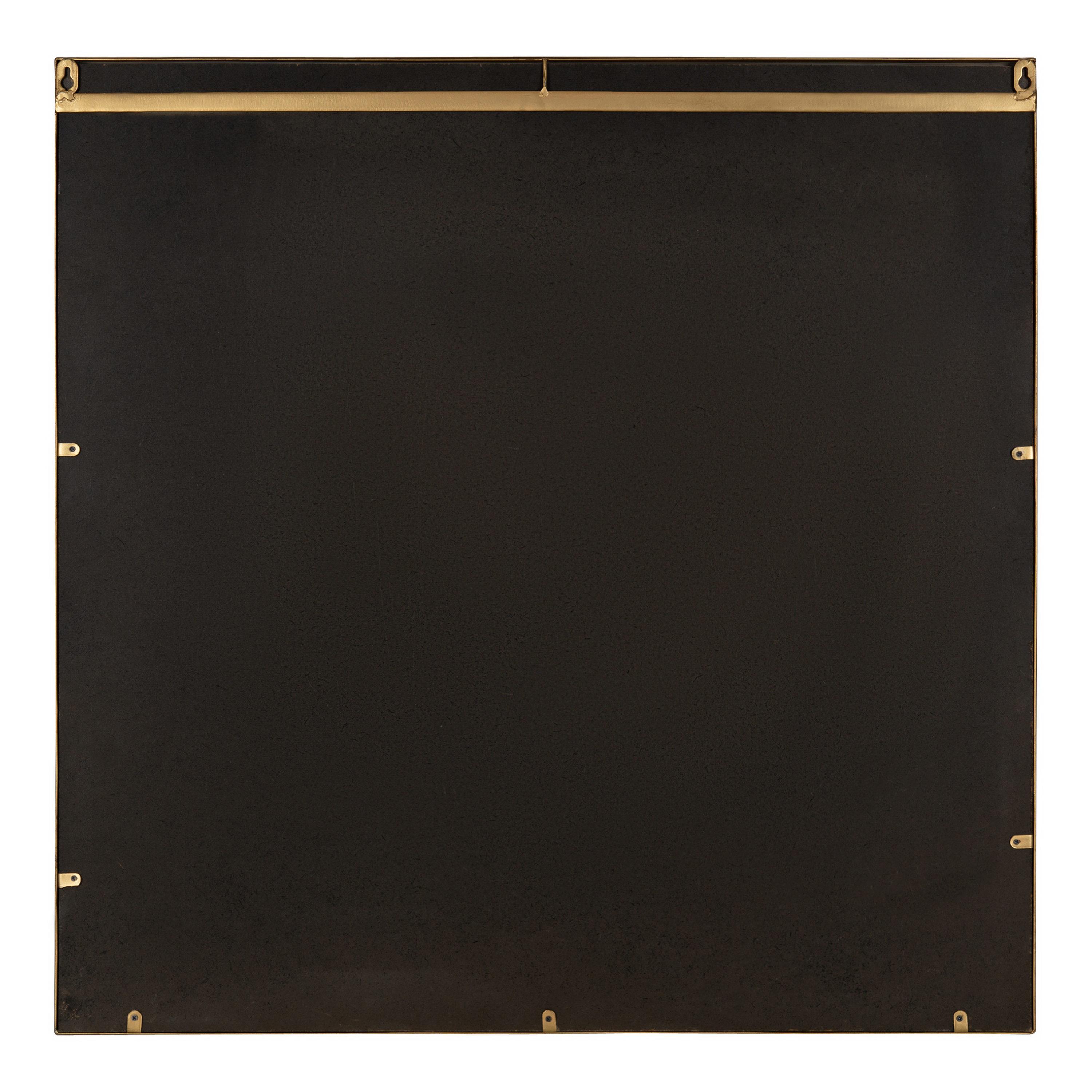 30" x 30" Ansonia Square Wall Mirror Gold - Kate & Laurel All Things Decor: Modern Style, Metal Frame, No Assembly Required