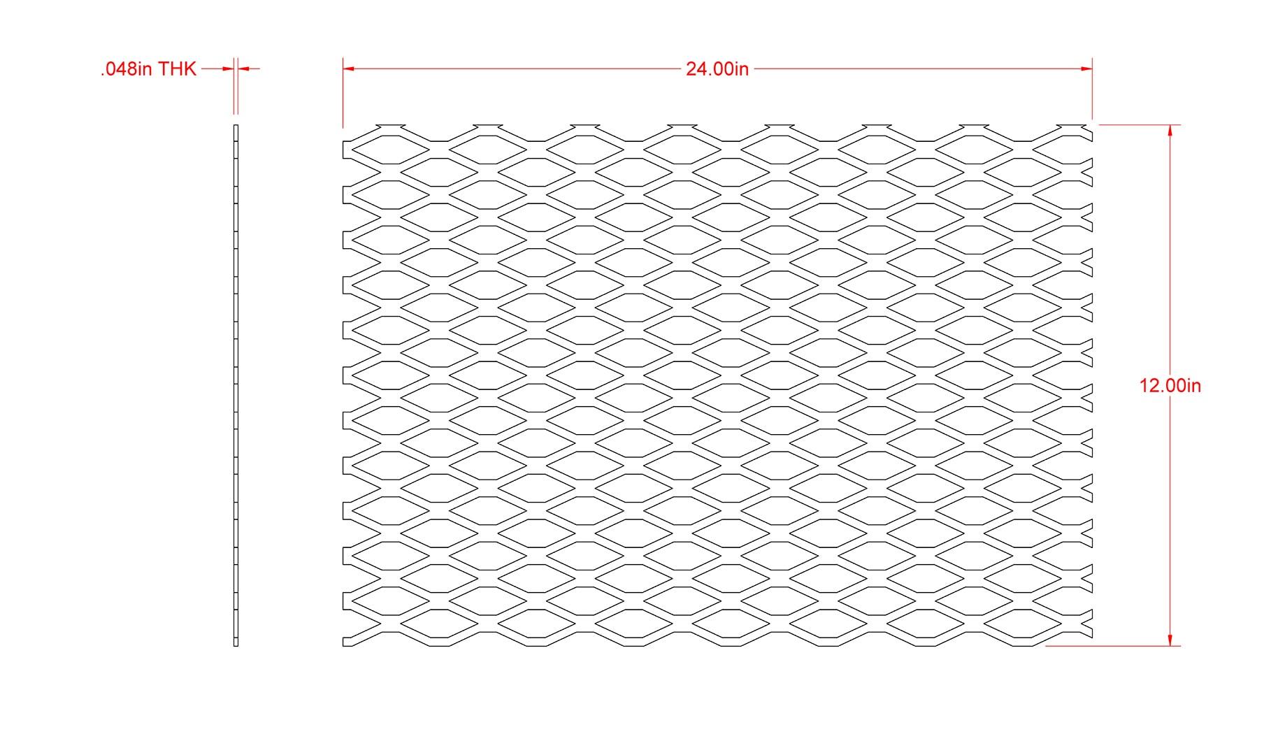 Boltmaster  12 in. Uncoated  Steel  Expanded Sheet