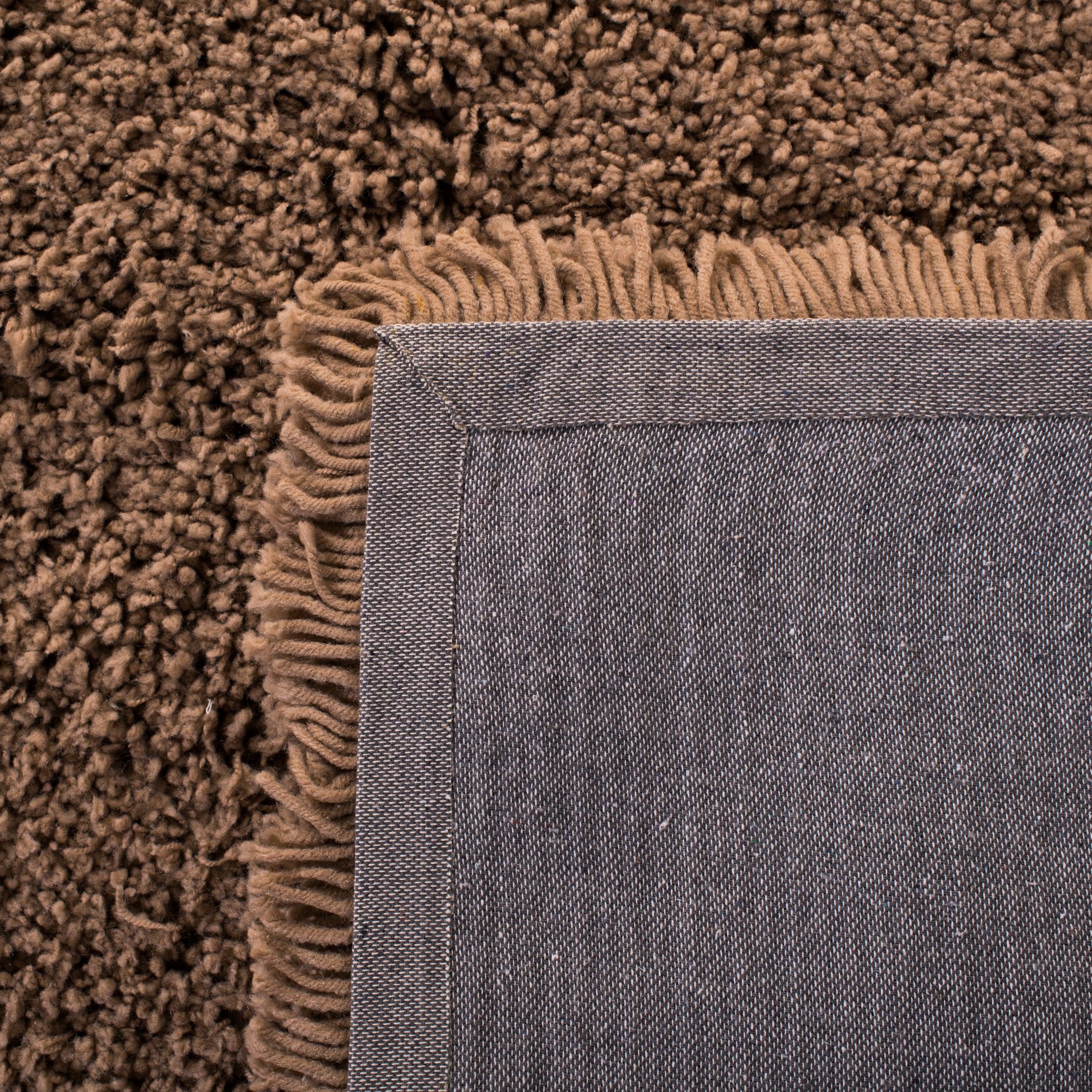 SAFAVIEH Harvey Solid Plush Shag Area Rug, Taupe, 3' x 5'