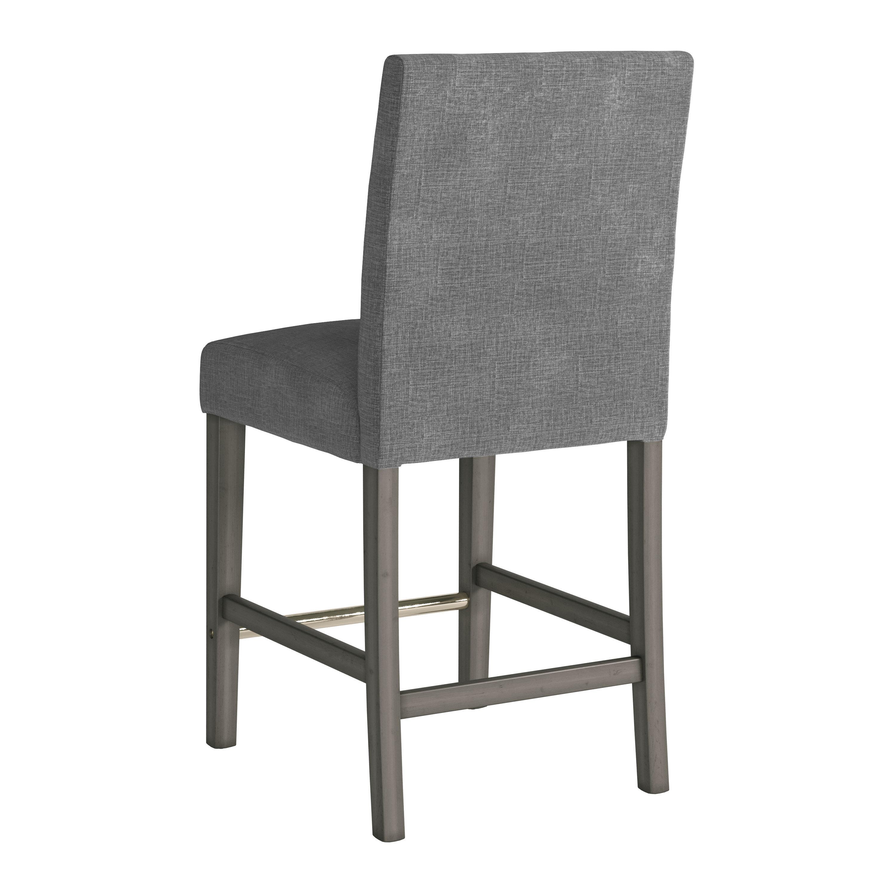 Laura Wooden Counter Height Barstool Gray - CorLiving