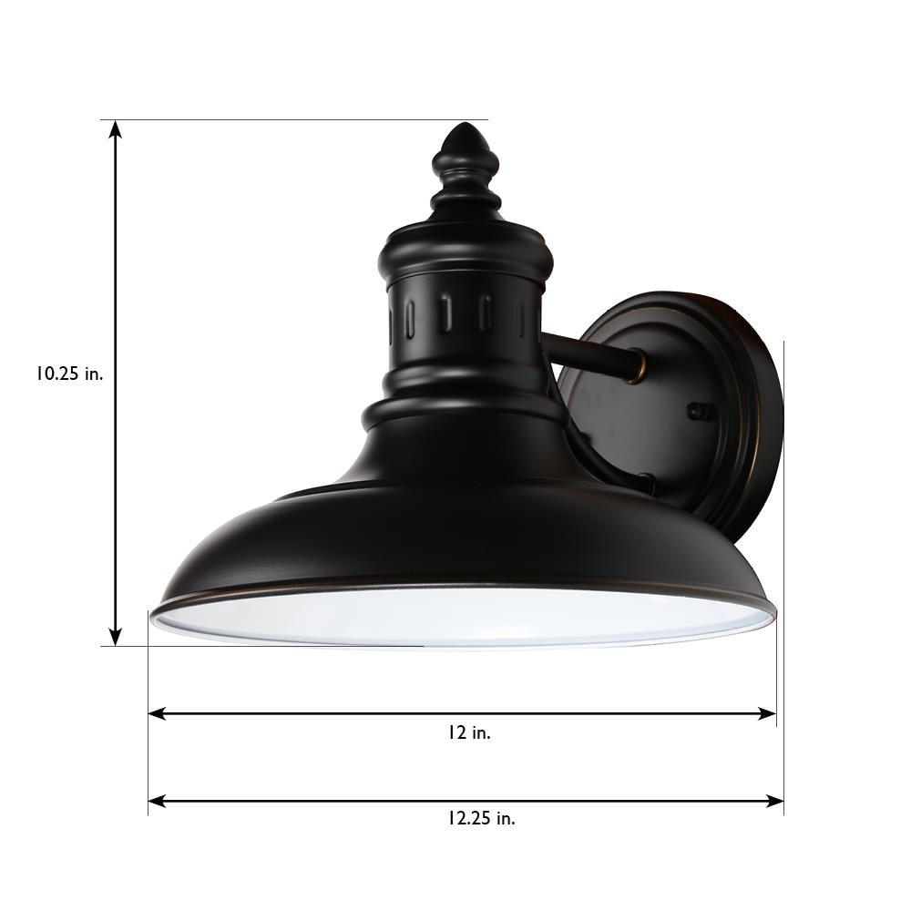 Design House 516732 Monterey Industrial Modern 1-Light Indoor/Outdoor Wall Mount with Metal Shade for Porch Entryway Barn, Oil Rubbed Bronze